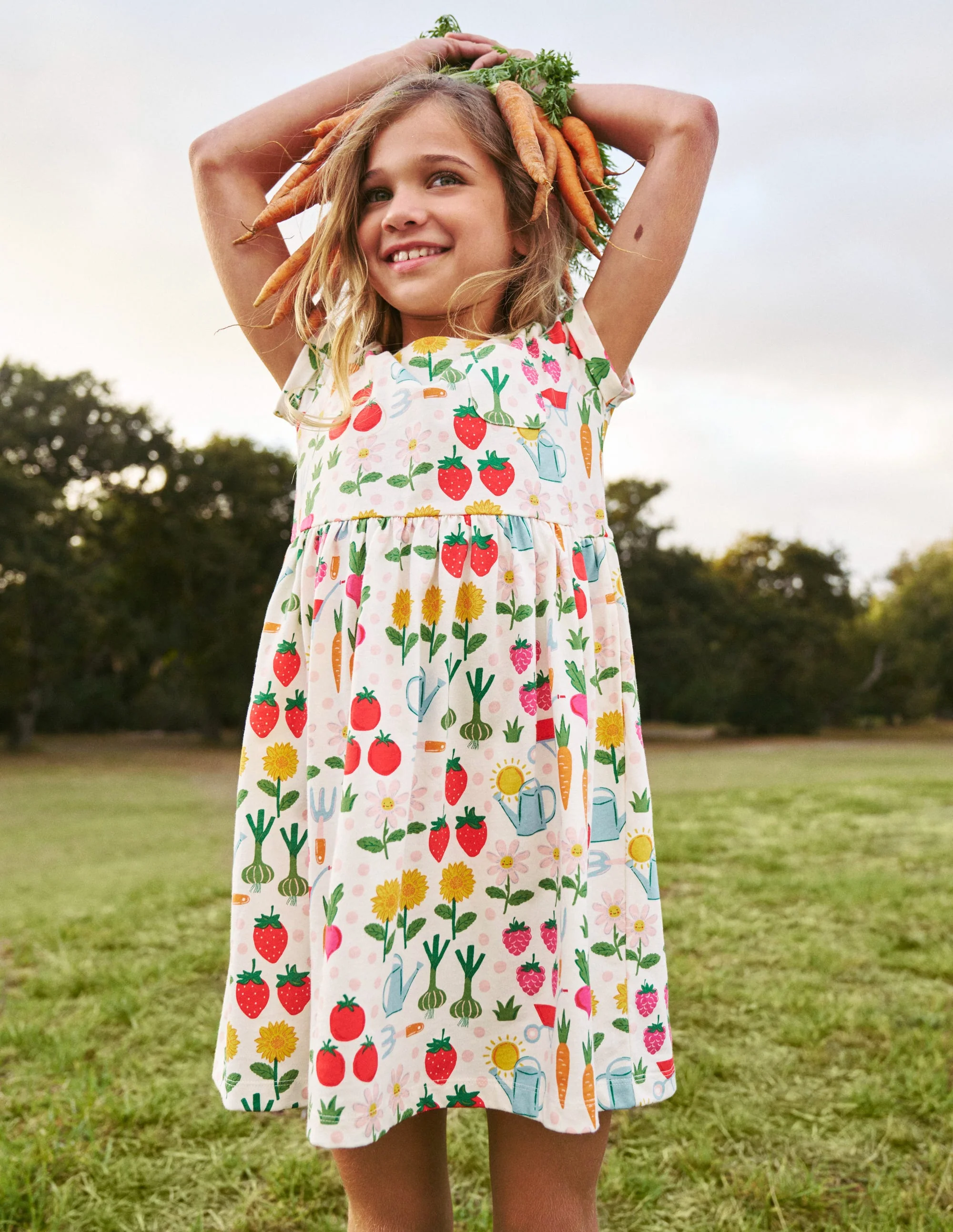 Short-sleeved Fun Jersey Dress-Multi Grow Your Own - Image 4