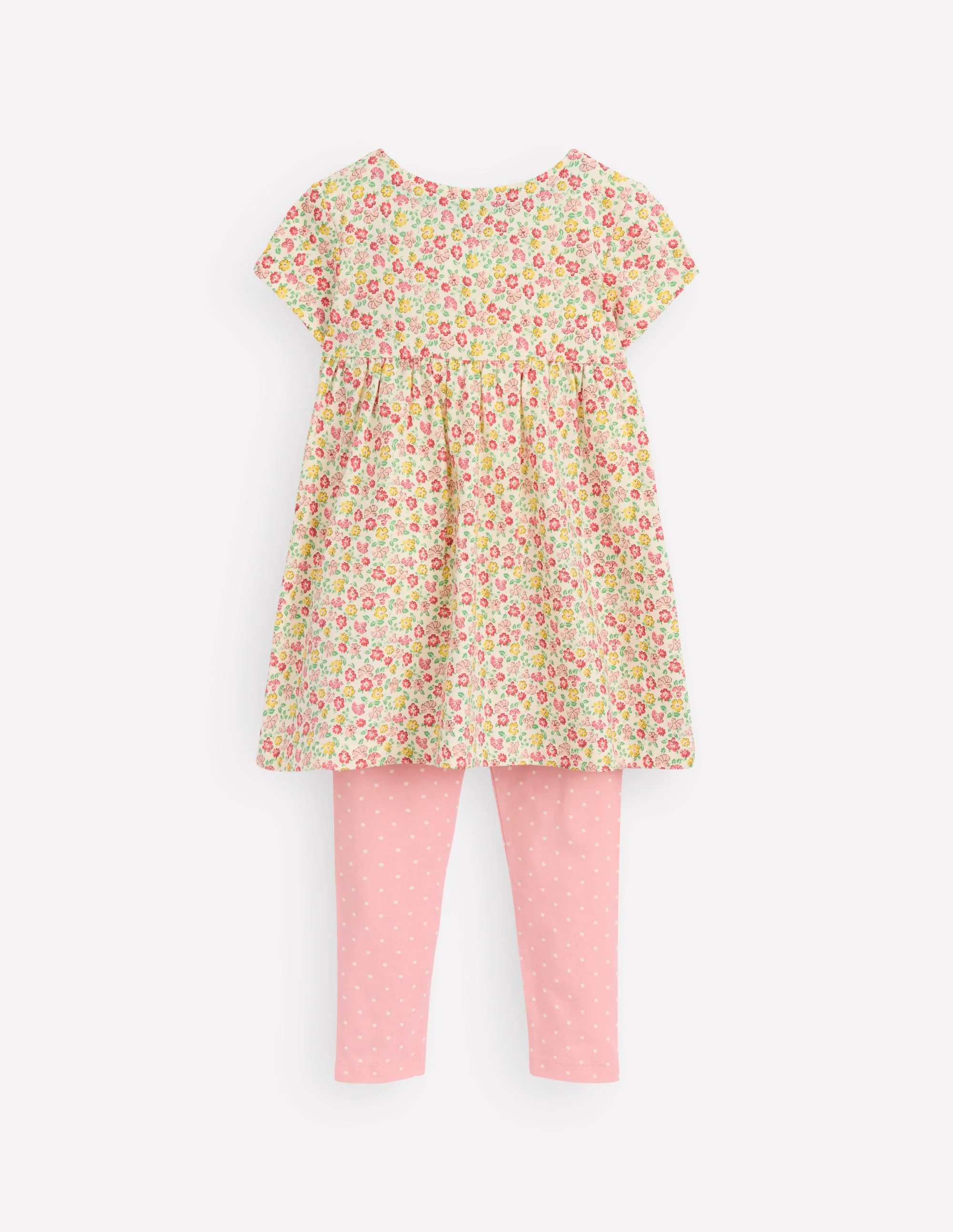 Short-sleeved print tunic set-Multi Summer Flowerbed - Image 2