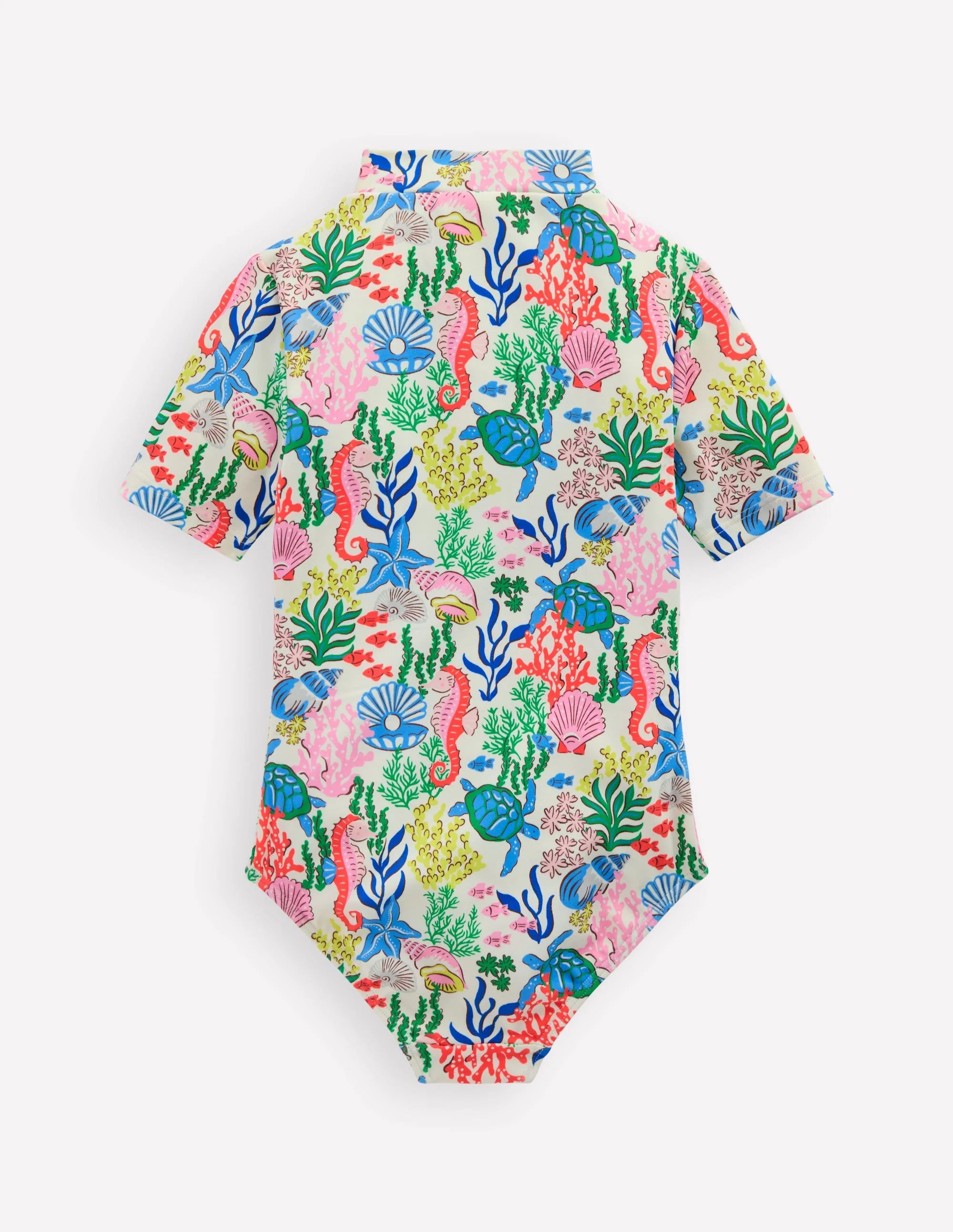 Short-sleeved Swimsuit-Multi Coral Cove - Image 2