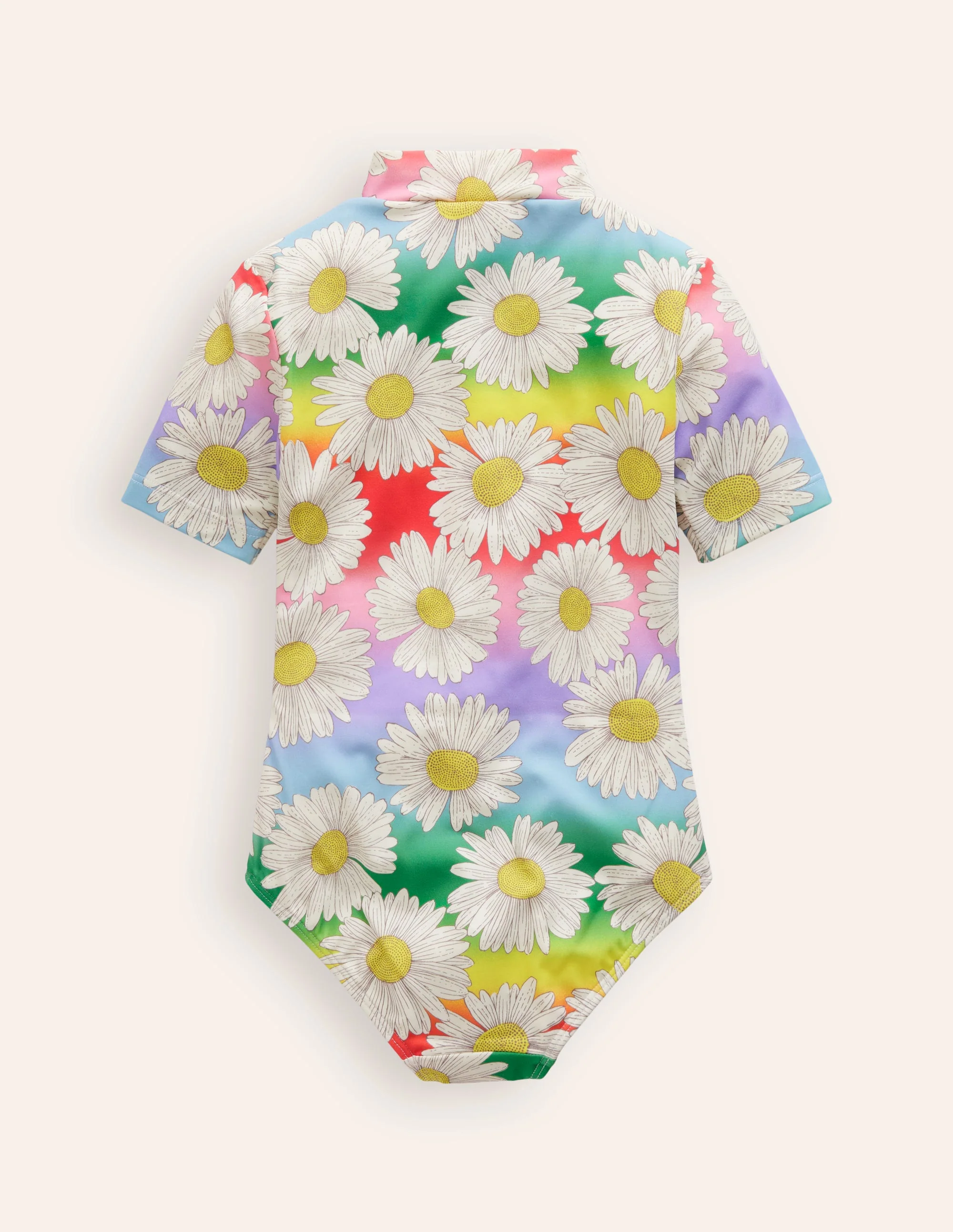 Short-sleeved Swimsuit-Multi Ombre Daisy - Image 2