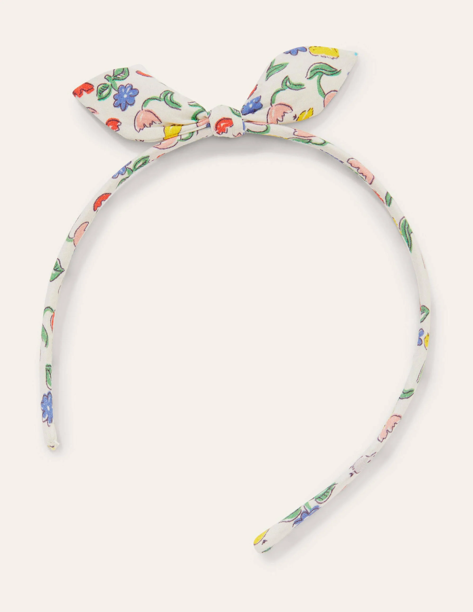 Skinny Bow Headband-Ivory Baby Chicks