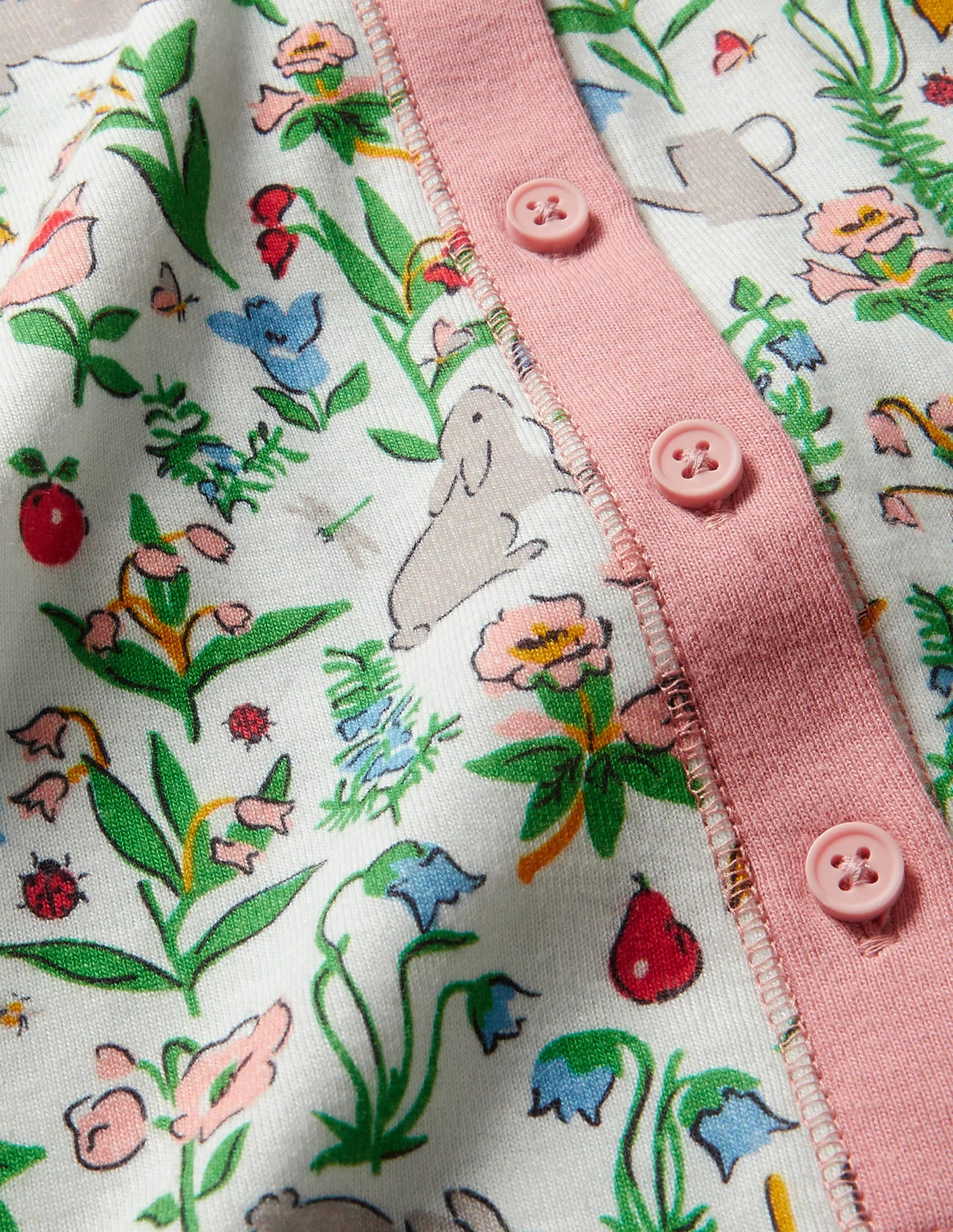 Snug All-in-one Pajamas-Multi Bunny Field - Image 3
