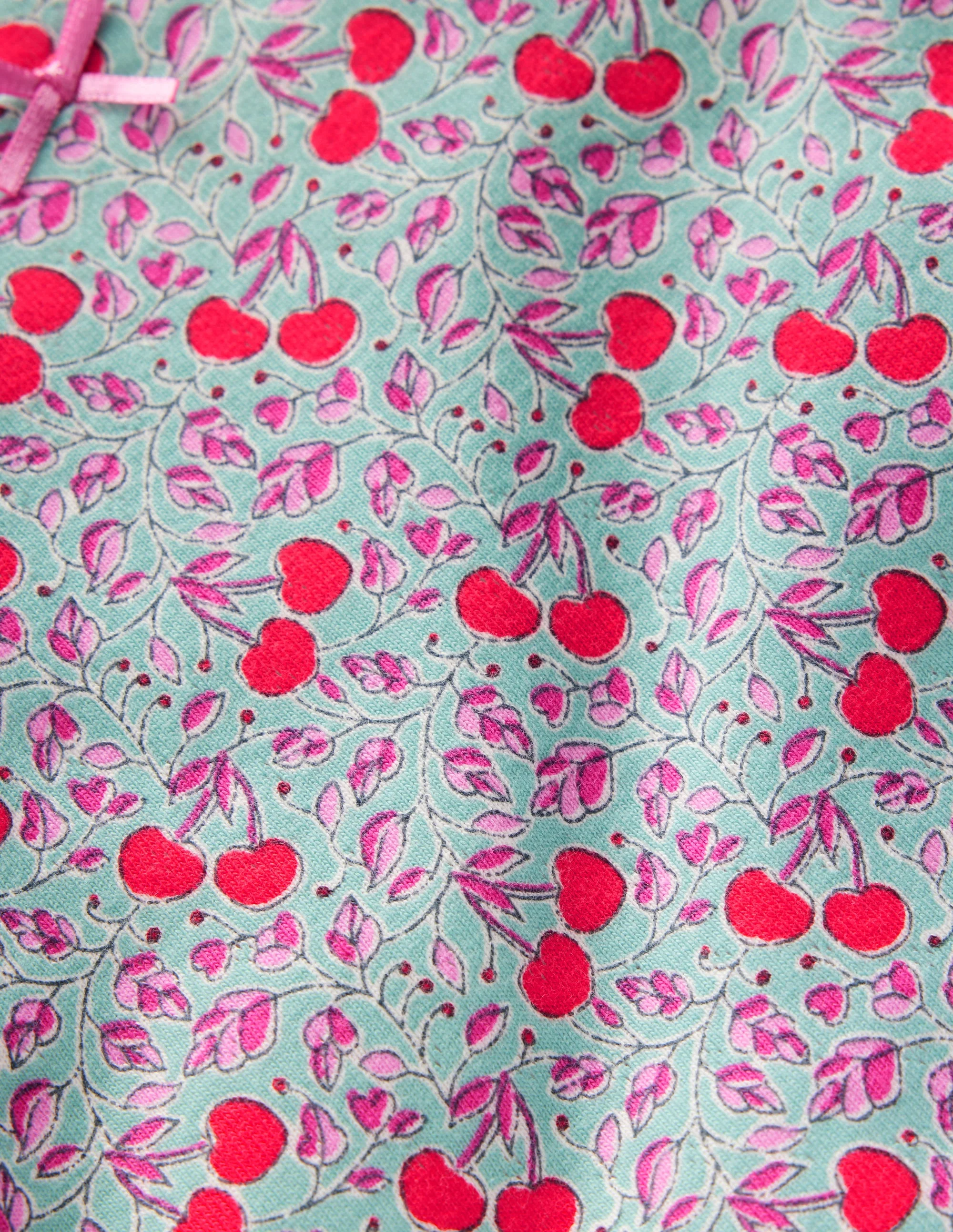 Snug Fit Pointelle Pyjamas-Cherry Orchard - Image 3