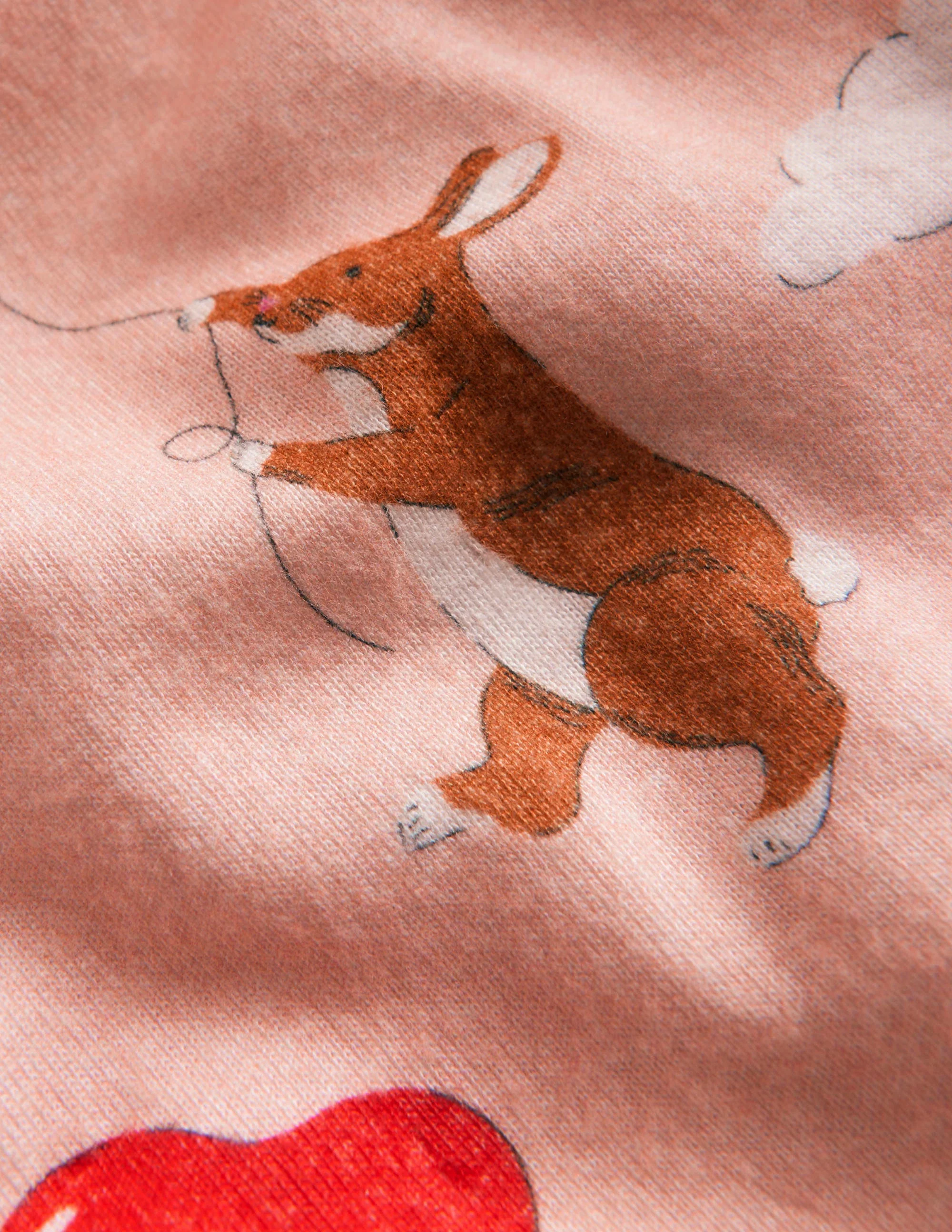 Snug Long John Pajamas-Ballet Pink Bunnies - Image 3