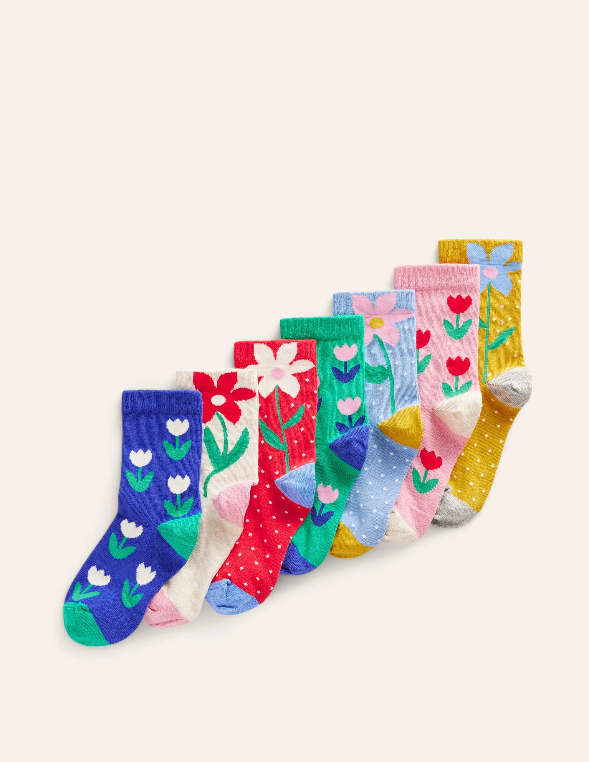 Socks 7 Pack-Multi Flower
