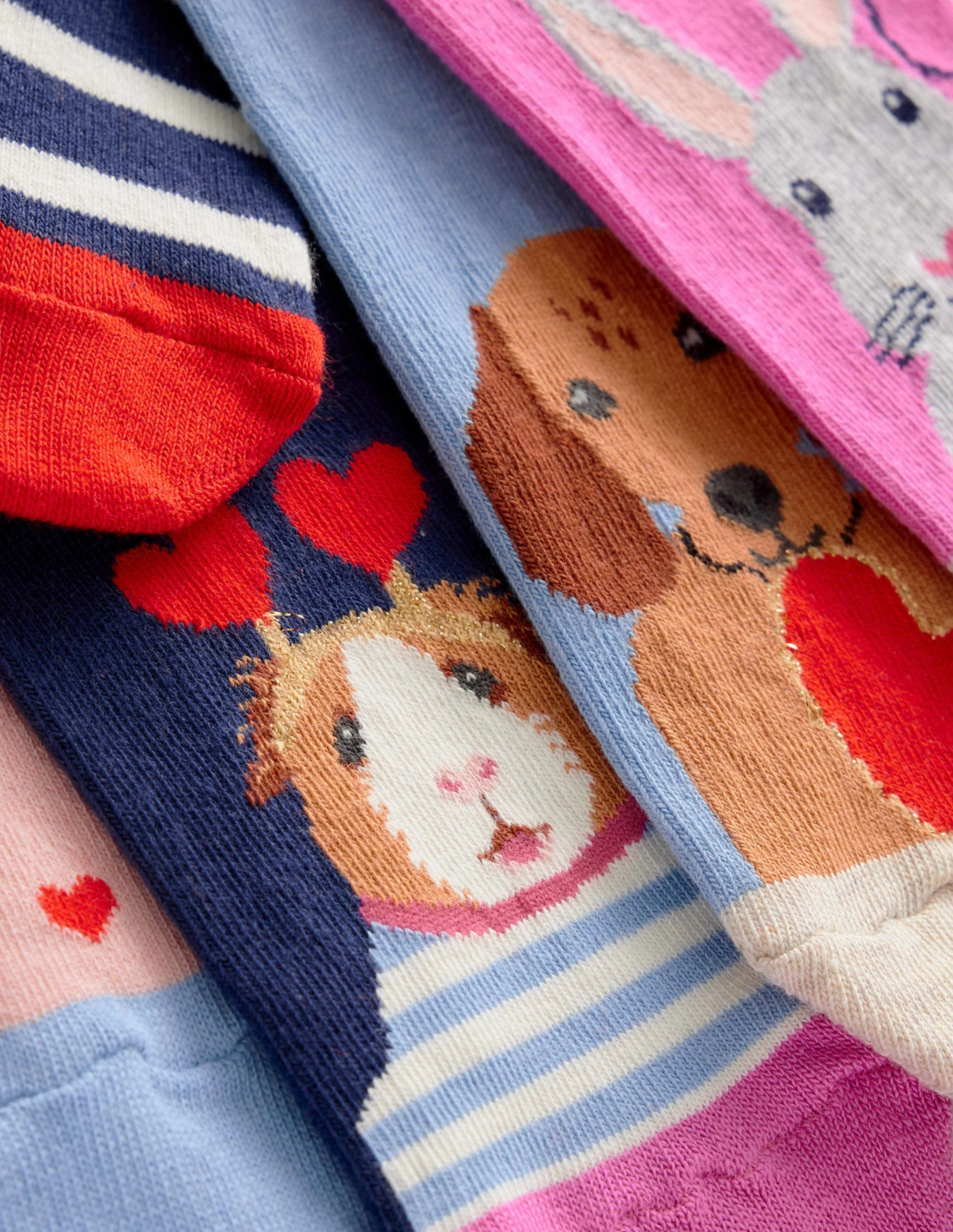 Socks 7 Pack-Multi Heart Animals - Image 2