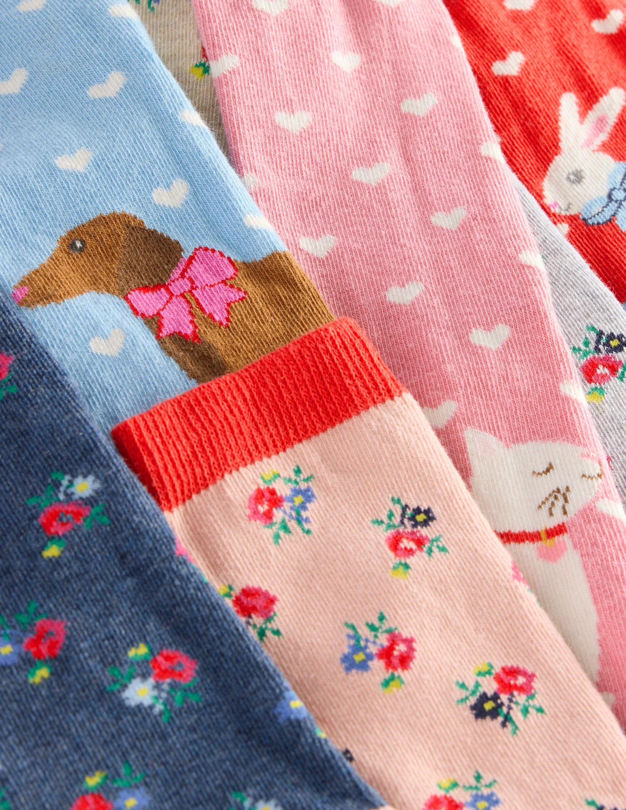 Socks 7 Pack-Valentines Animals - Image 2