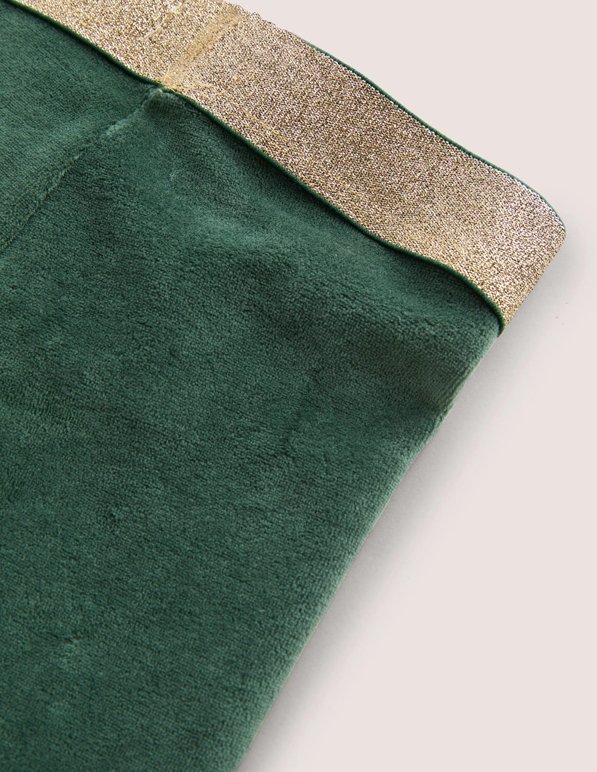 Sparkle Waist Velvet Leggings-Trekking Green - Image 3