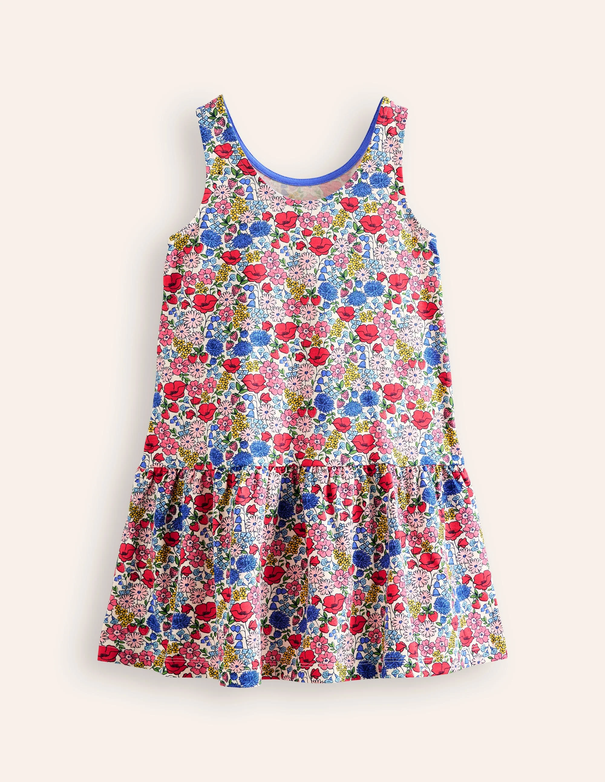 Strappy Drop Waist Dress-Multi Flowerbed - Image 2