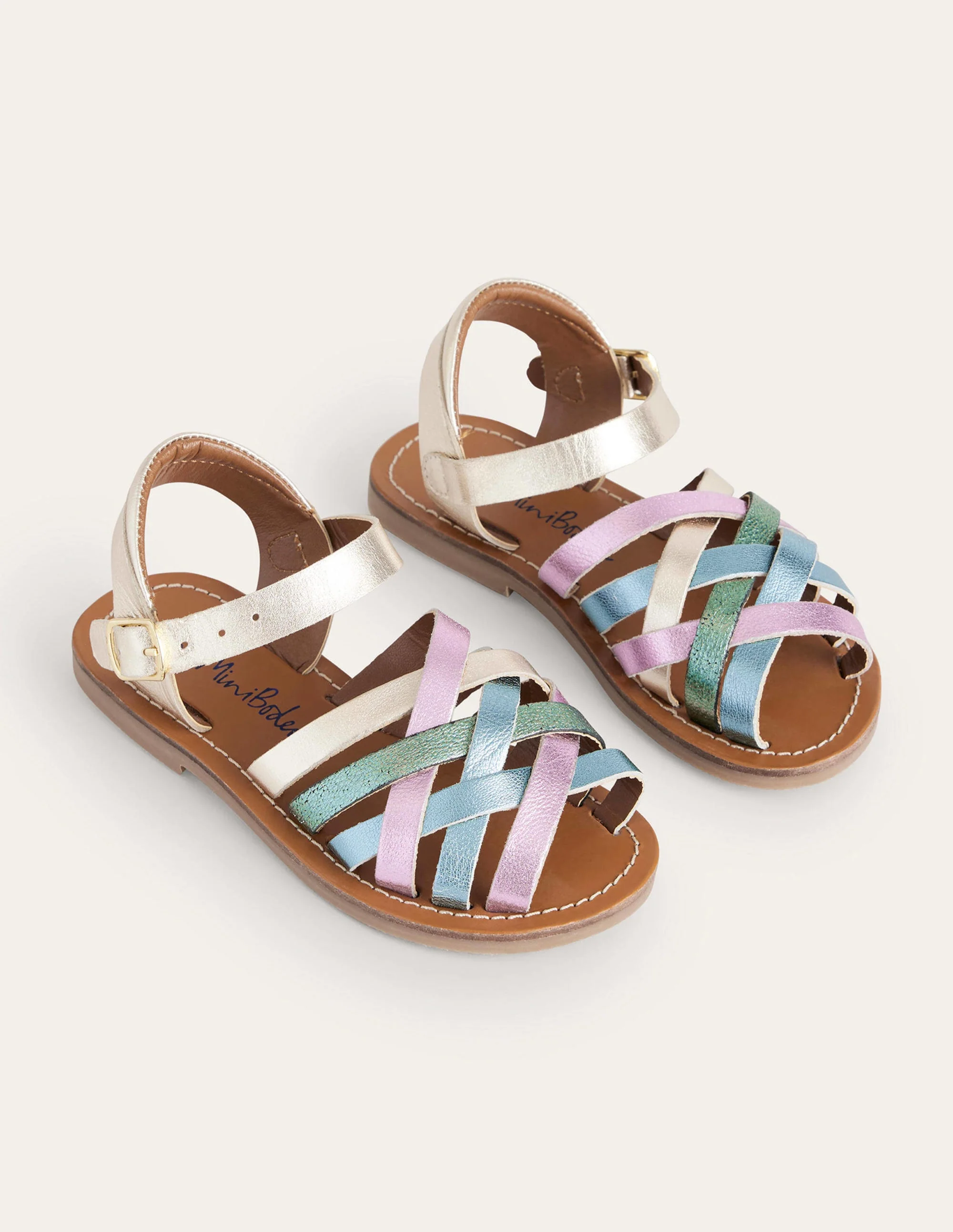 Strappy Sandals-Multi Metallic - Image 2