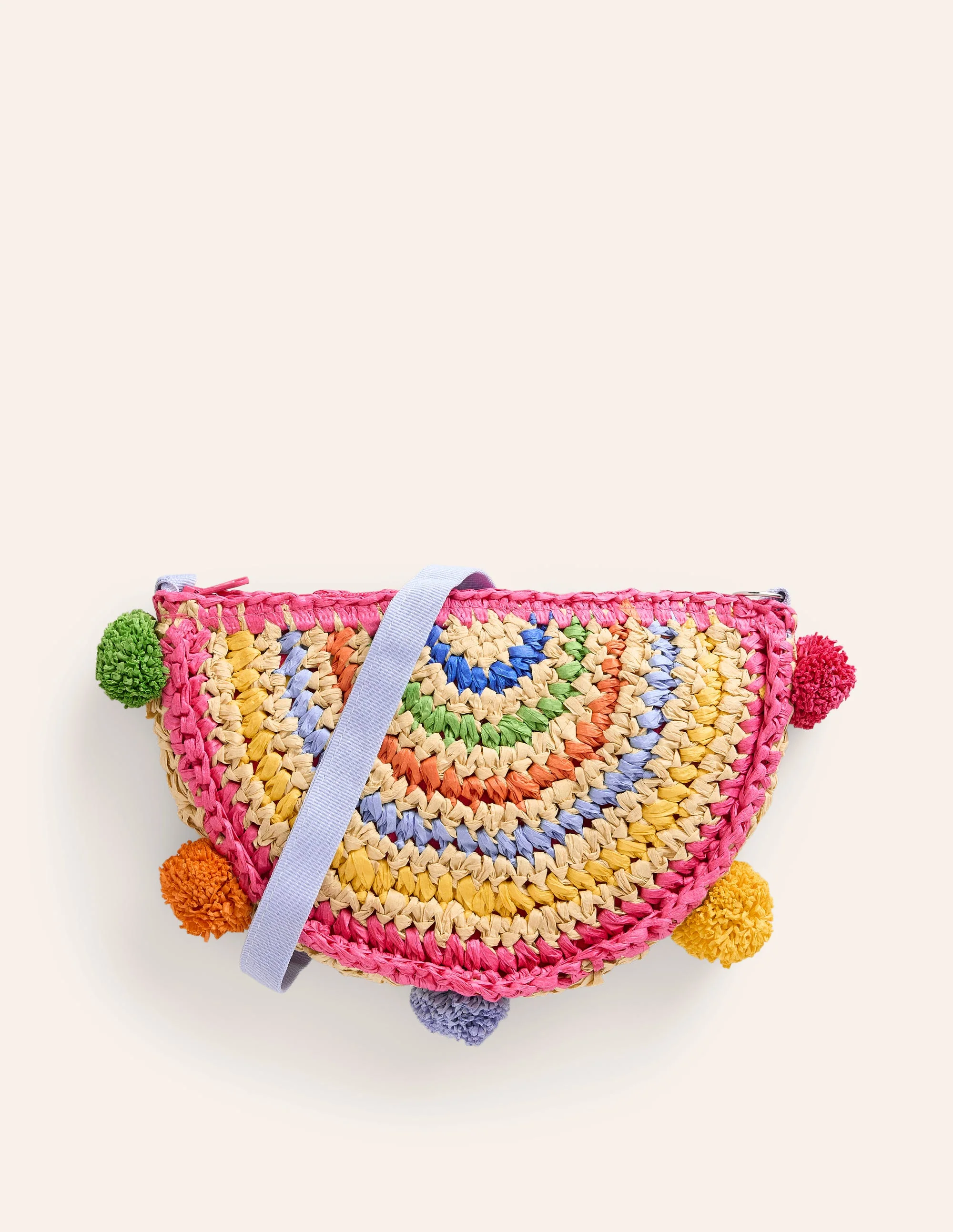 Straw Rainbow Bag-Multi Rainbow