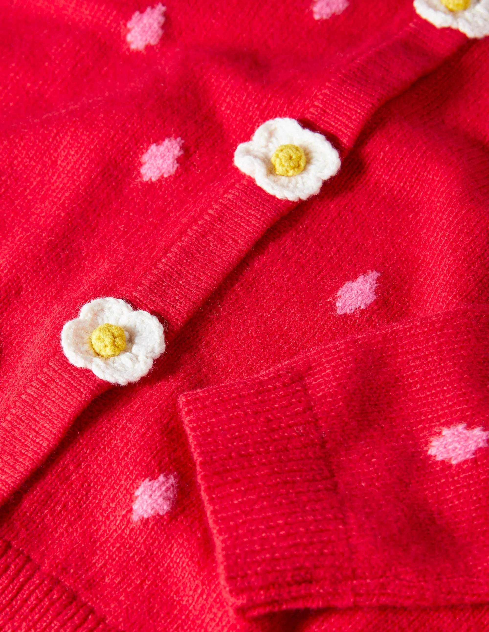 Strawberry Applique Cardigan-Summer Poppy Strawberry - Image 3