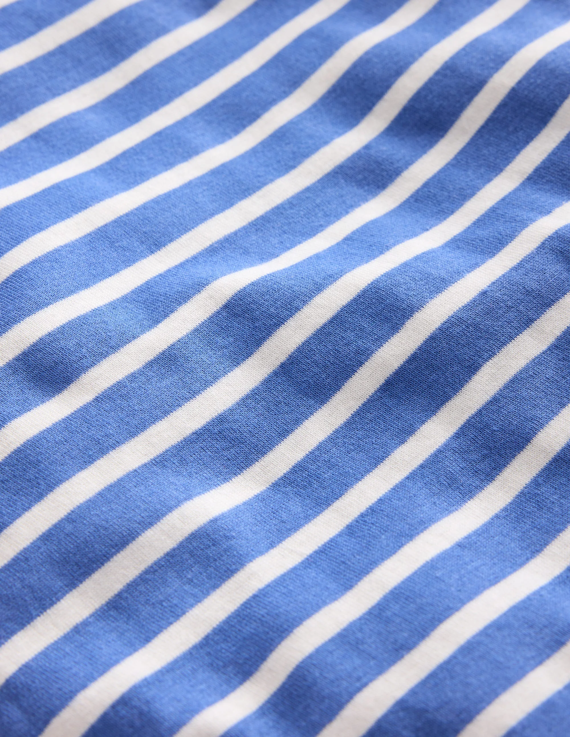 Striped Short John Pyjamas-Wisteria Blue/Ivory - Image 3