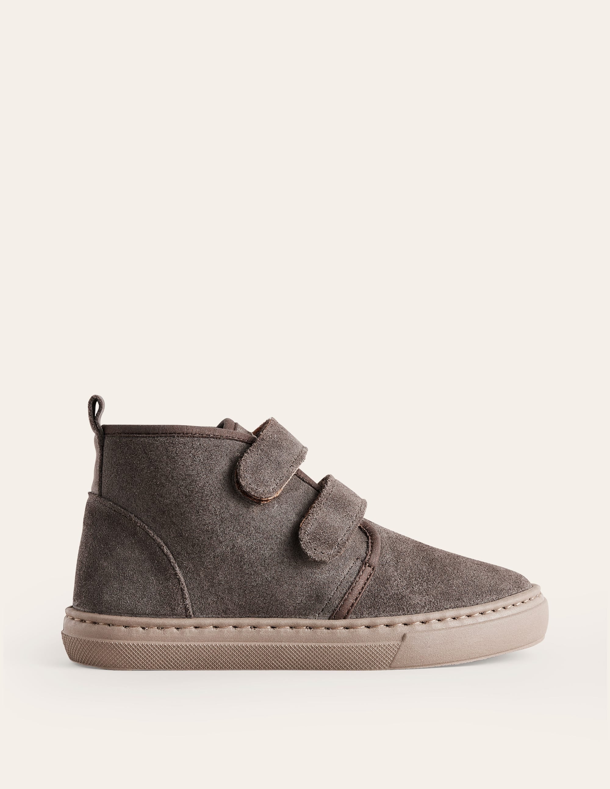 Suede Strap Boots-Grey