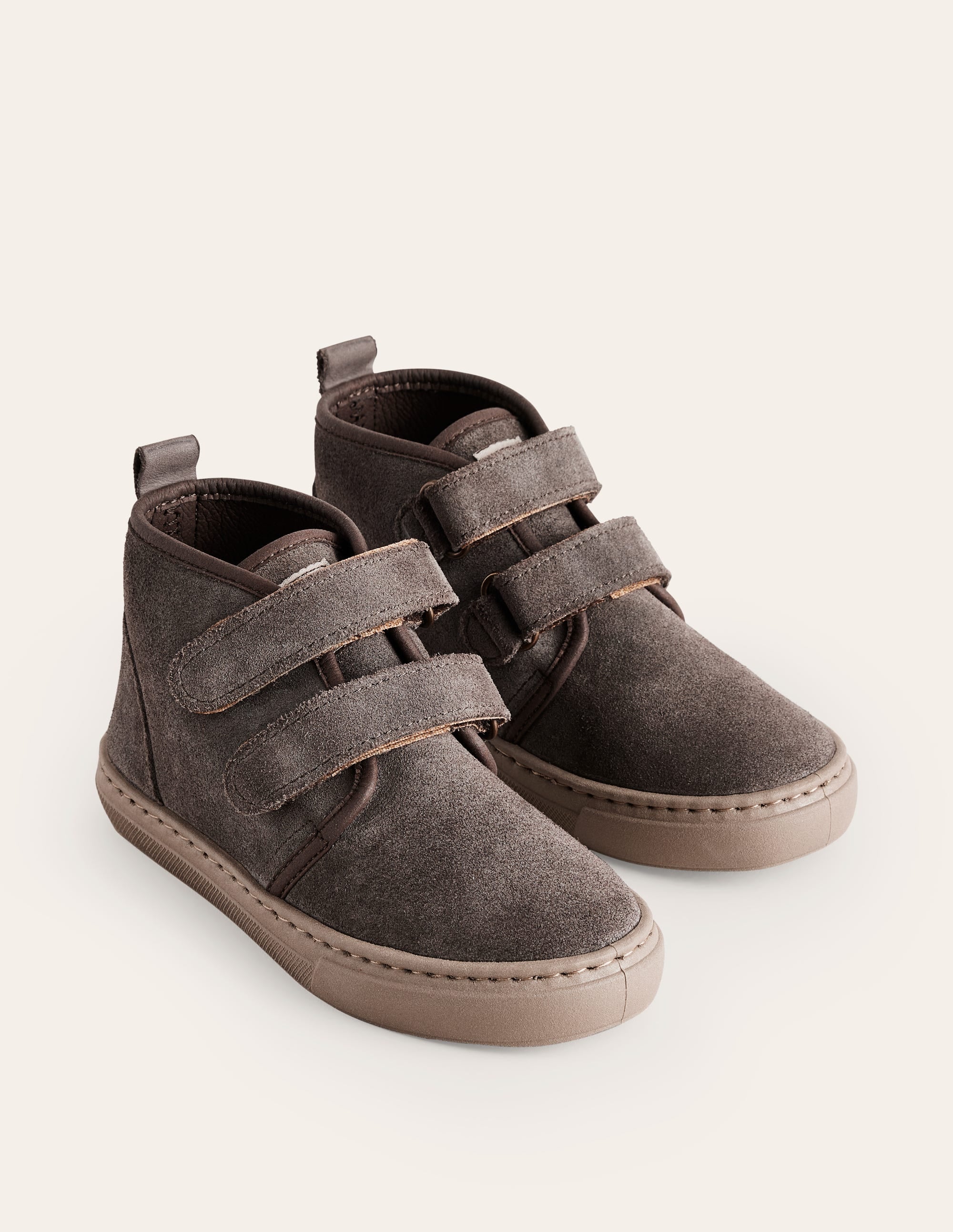 Suede Strap Boots-Grey - Image 2
