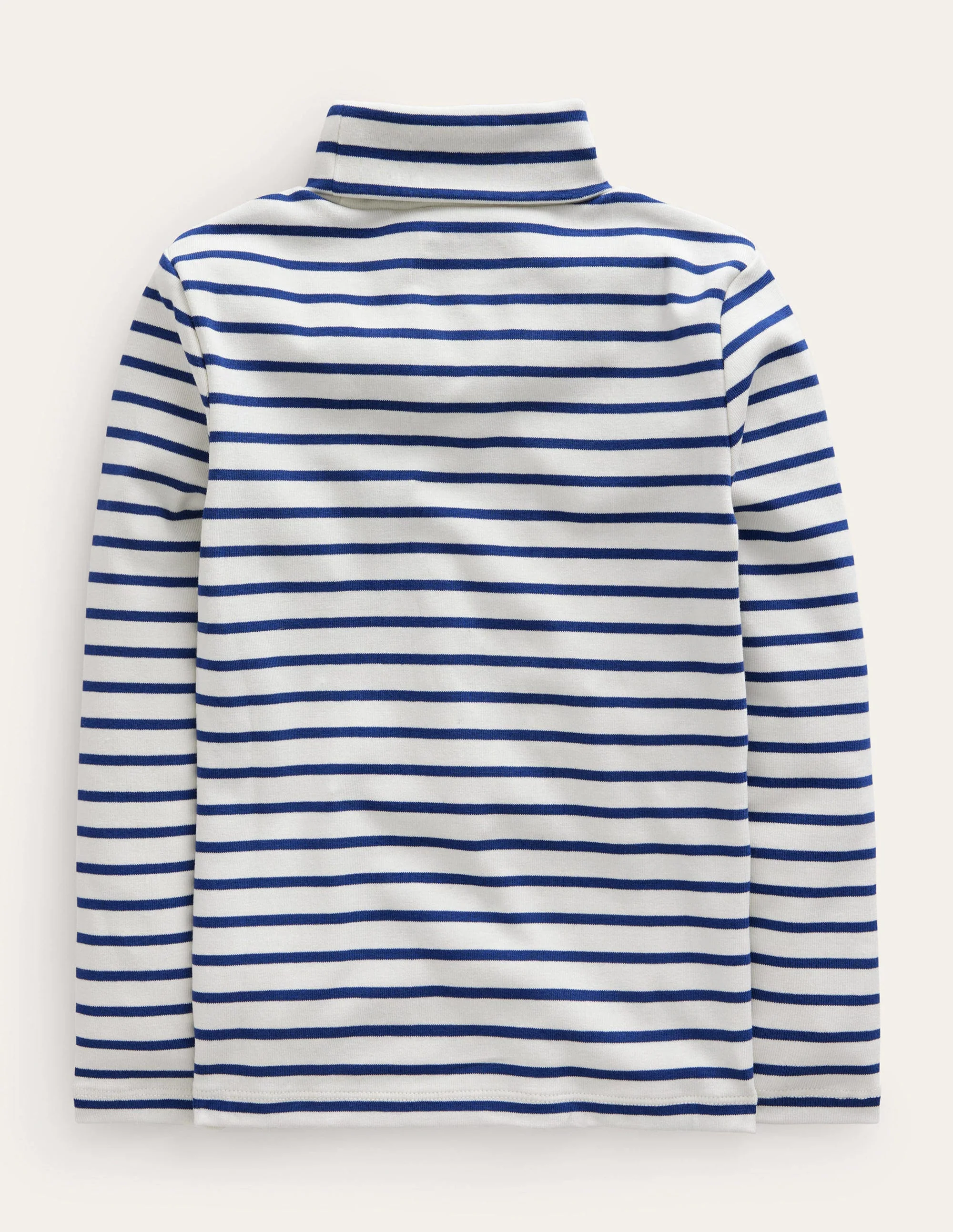 Super Soft Roll Neck Top-Navy/Ivory - Image 2