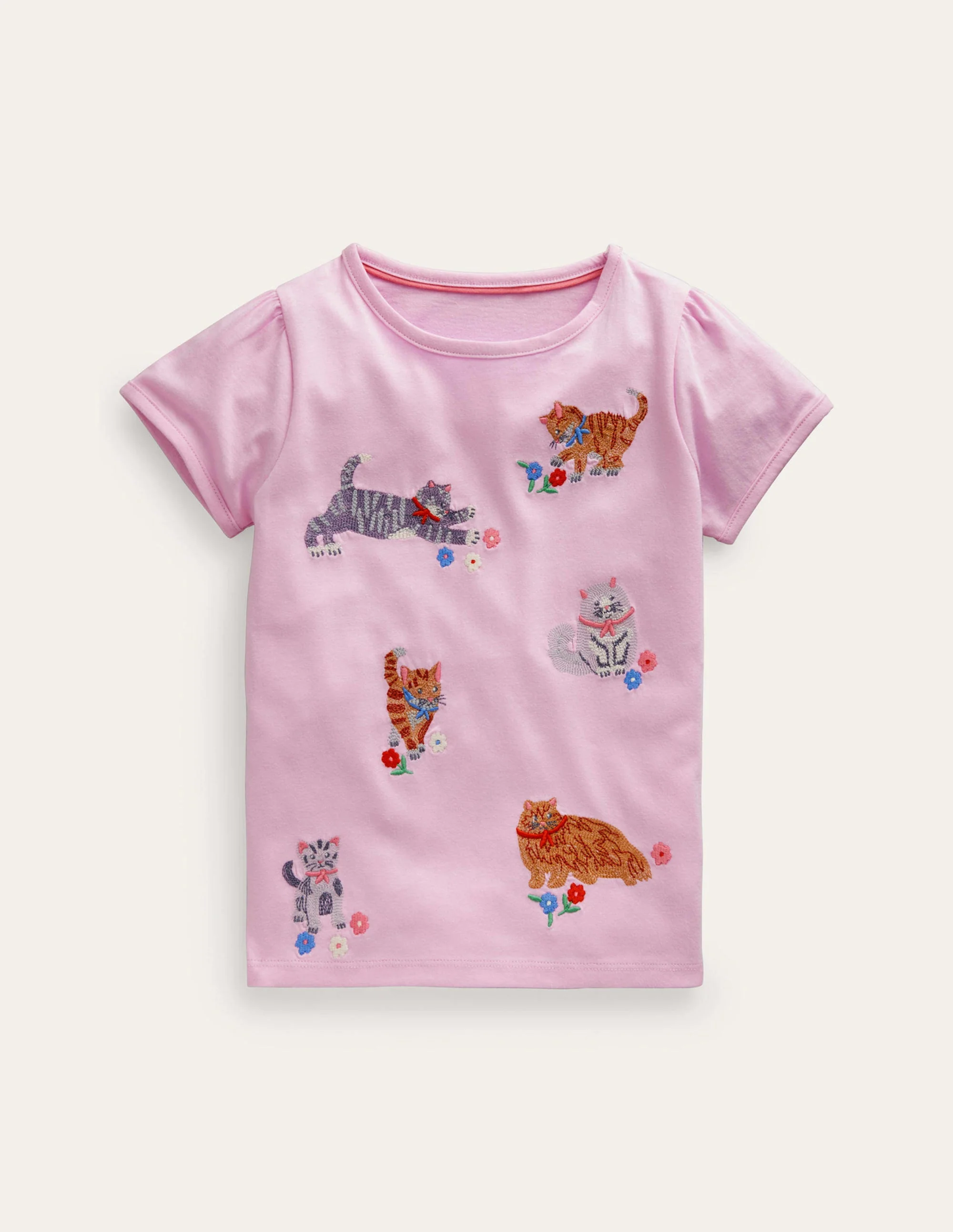 Superstitch Jersey Top-Pink Cats