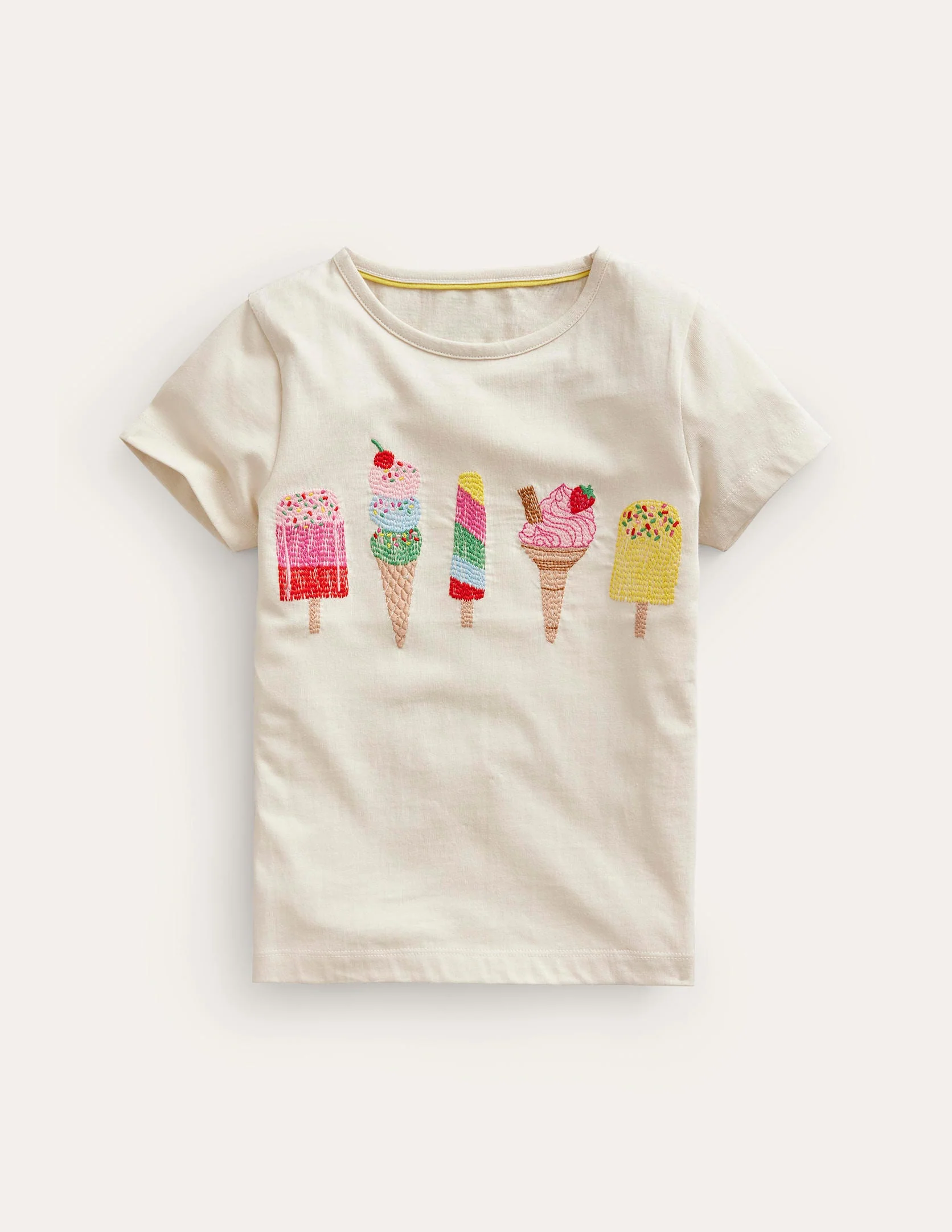 Superstitch Logo T-Shirt-Vanilla White Ice Creams