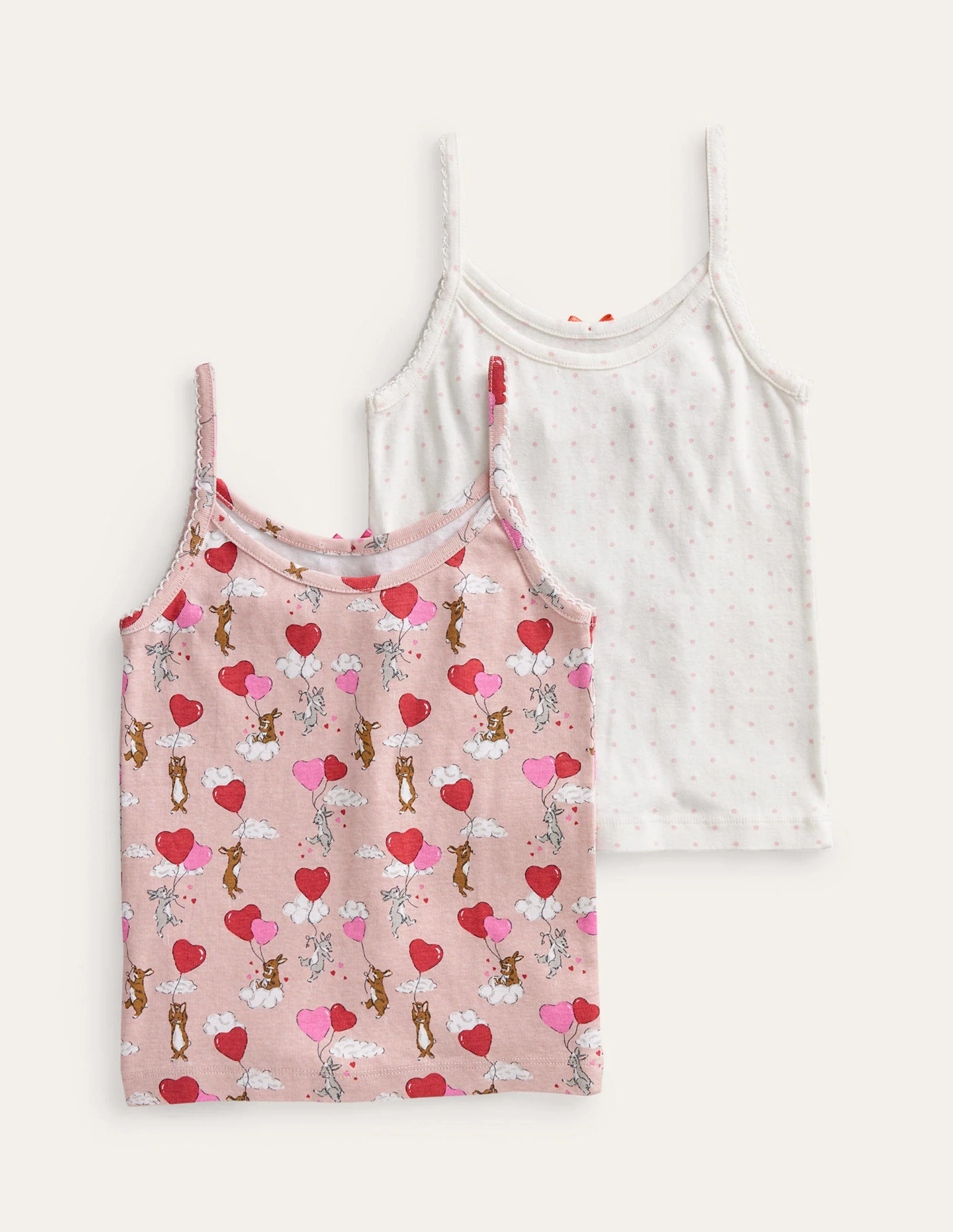 Tank Top 2 Pack-Pink Bunny Hearts - Image 2