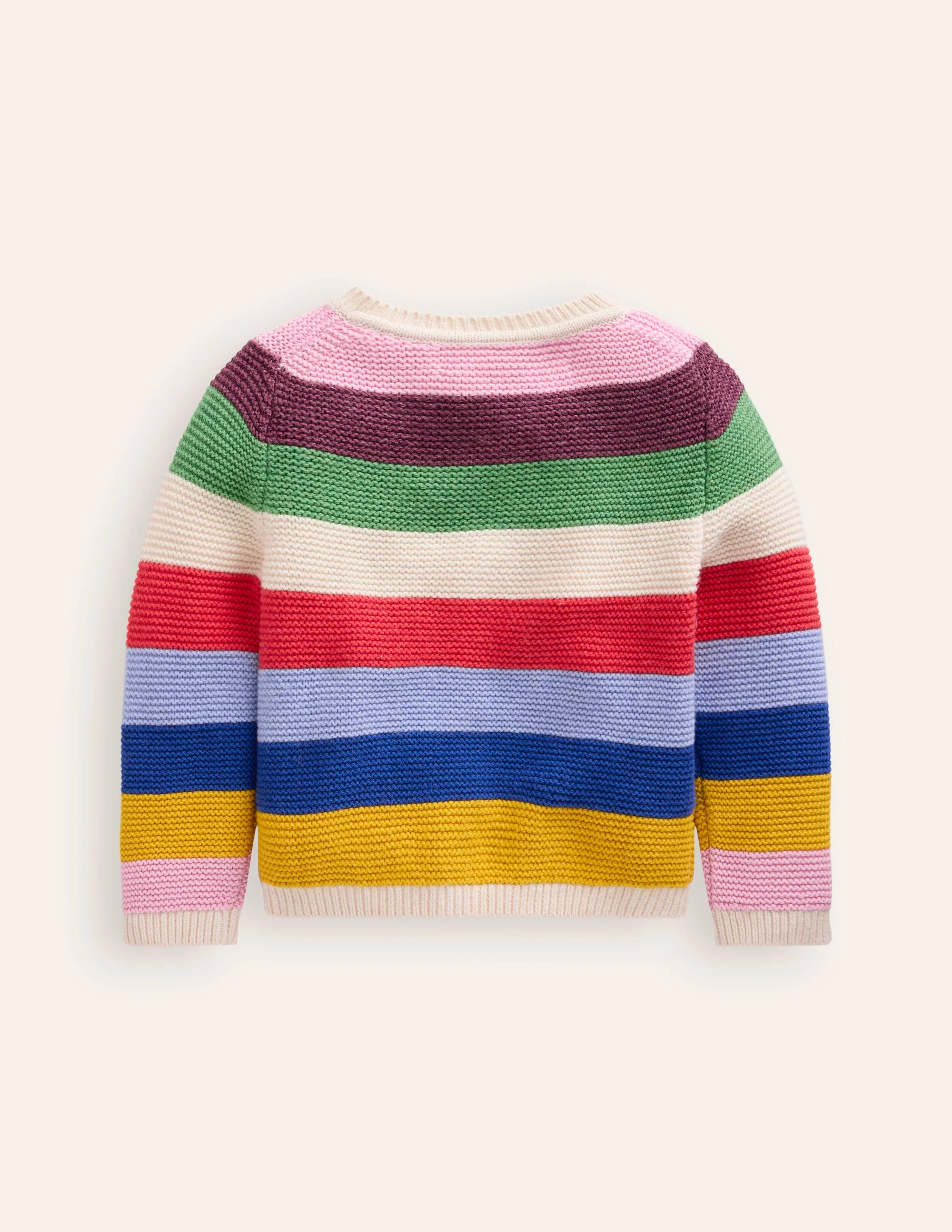 Textured Cardigan-Rainbow Multi Stripe - Image 2