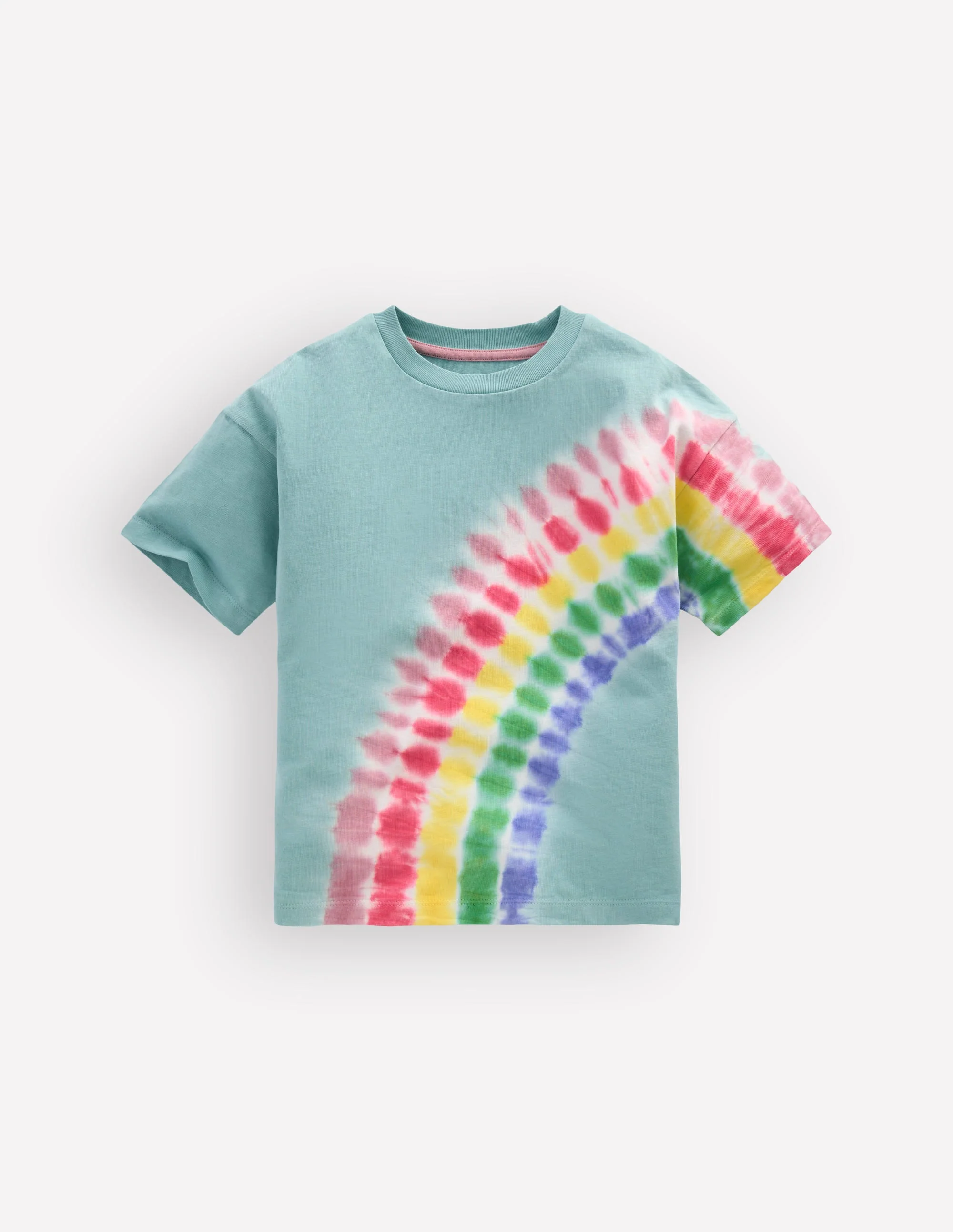 Tie Dye Logo Top-Dawn Blue Rainbow