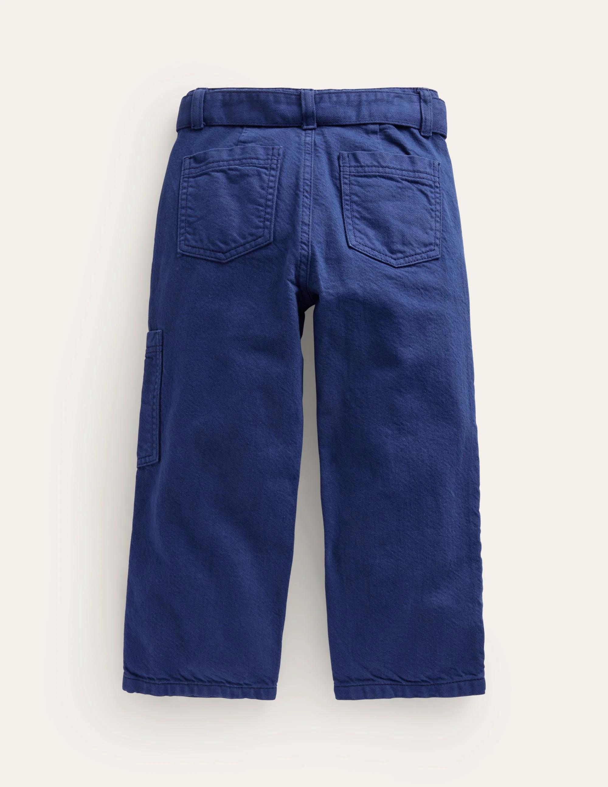 Tie Waist Cargo Pants-College Navy - Image 2