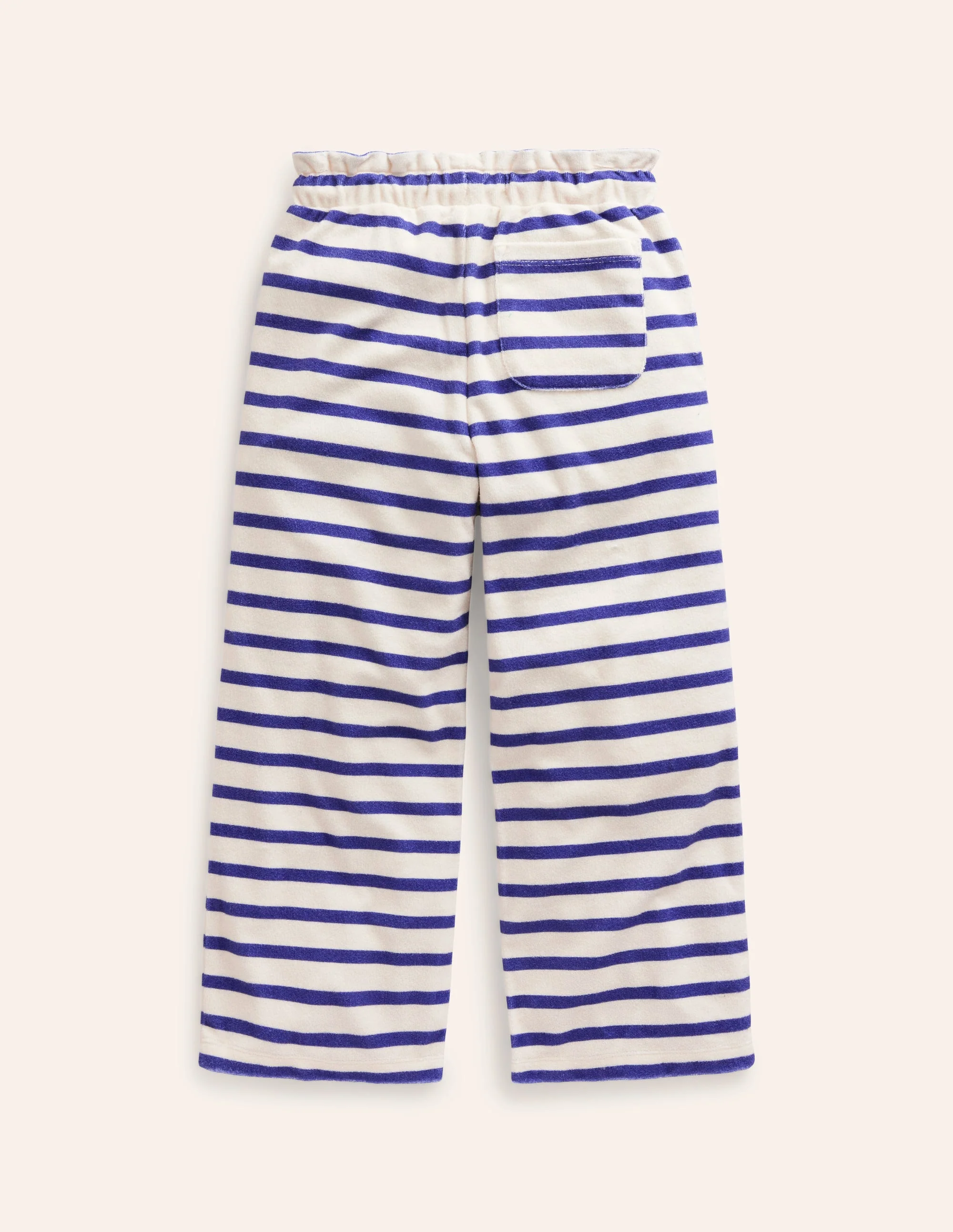 Towelling Pants-Navy/ Ivory Stripe - Image 2