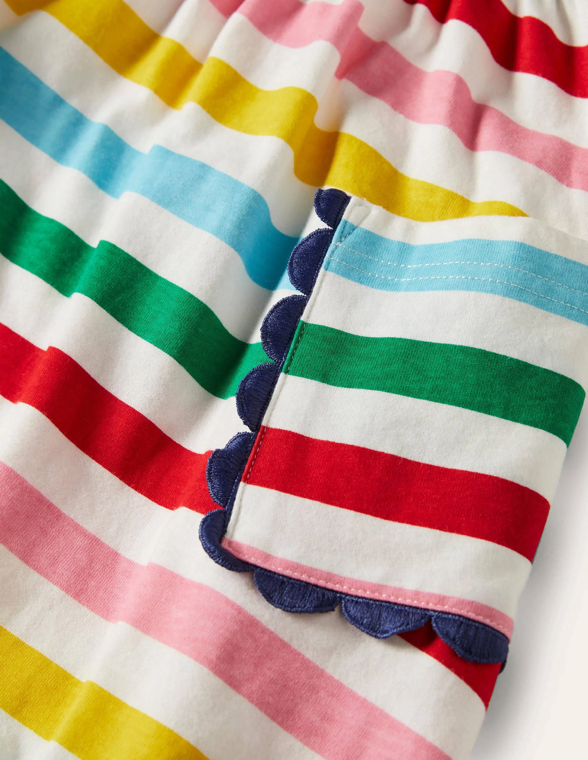 Trim Detail Jersey Dress-Multi Stripe - Image 3