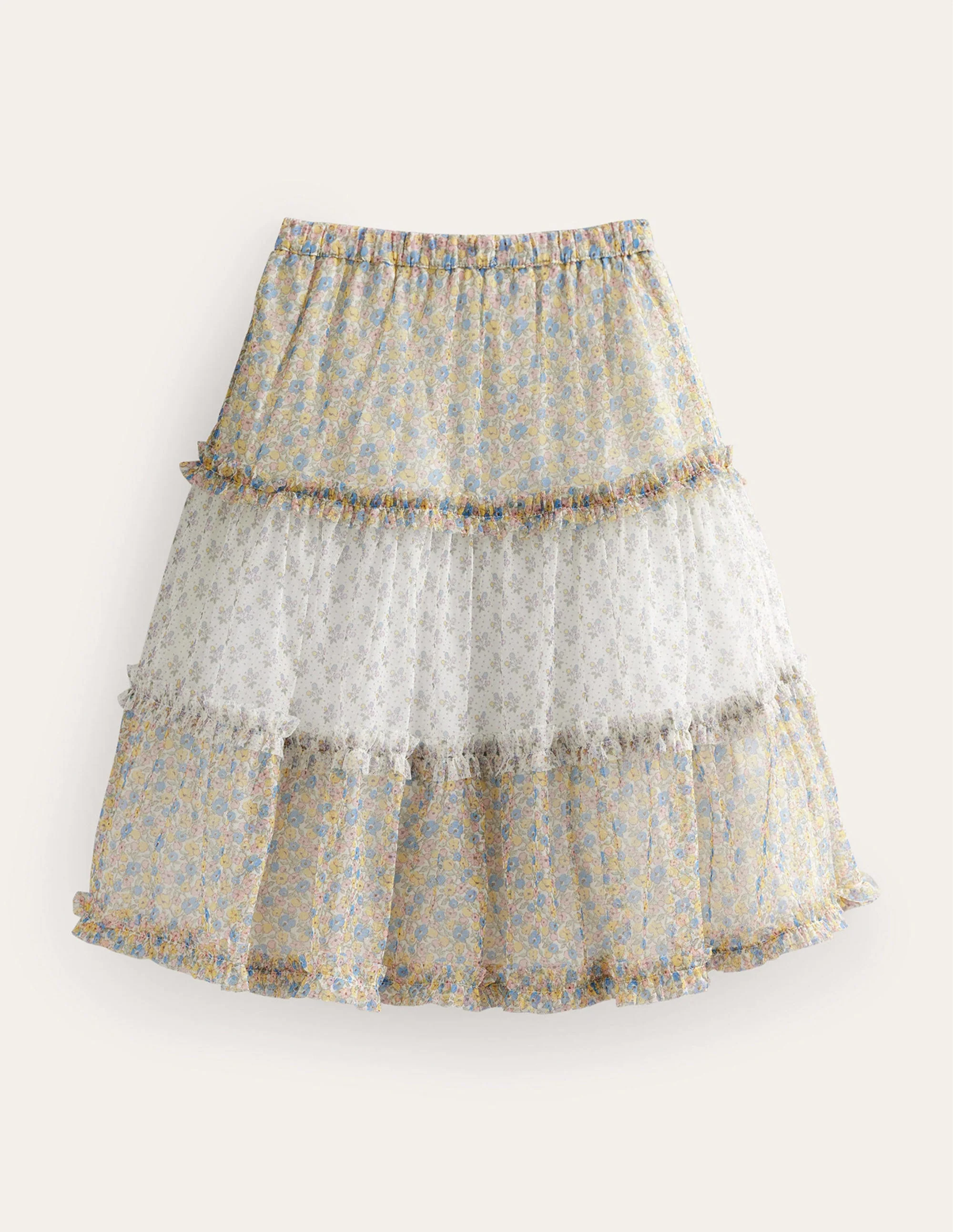 Tulle Midi Skirt-Multi Vintage Pattern - Image 2
