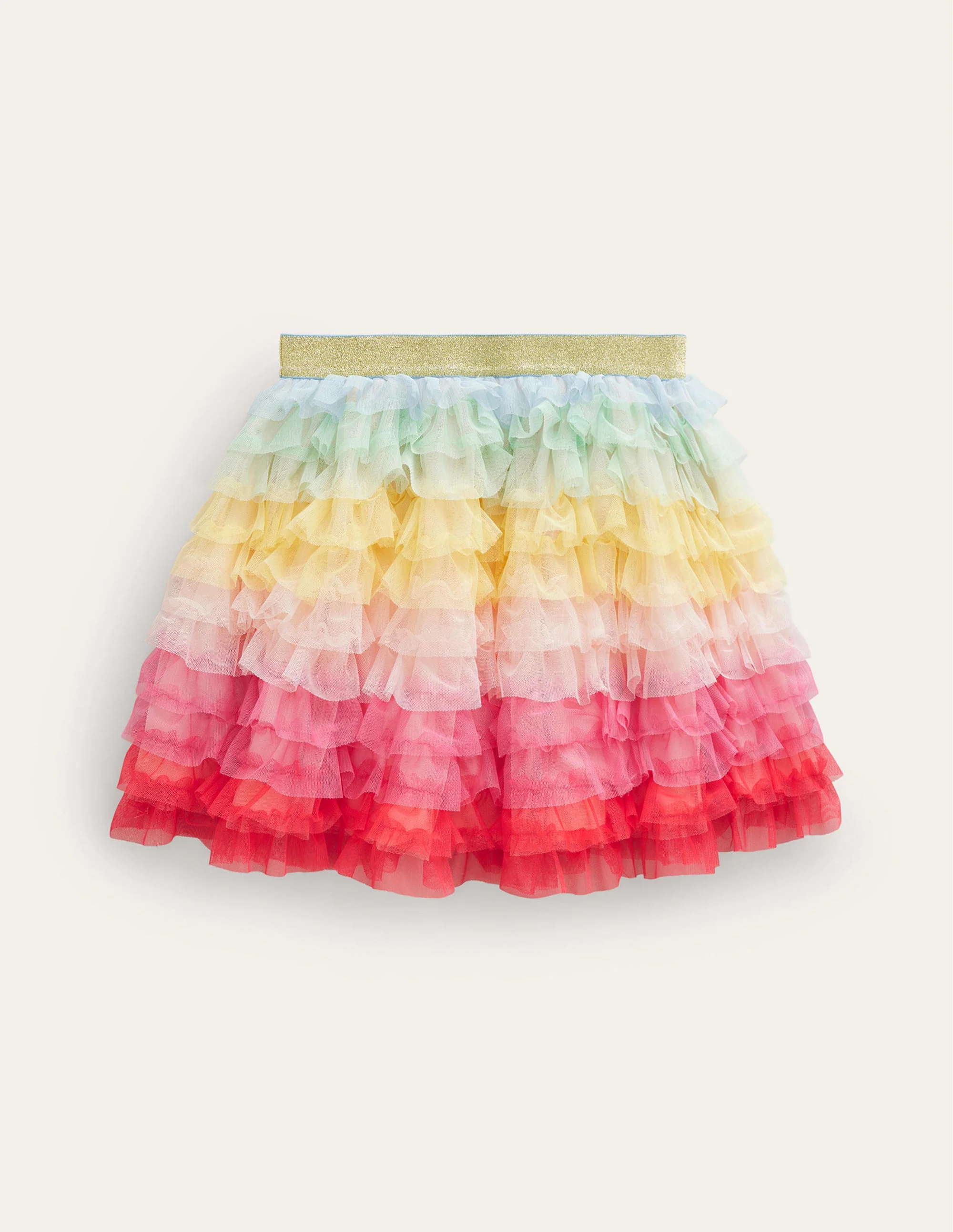 Tulle Ruffle Skirt-Multi Rainbow - Image 2