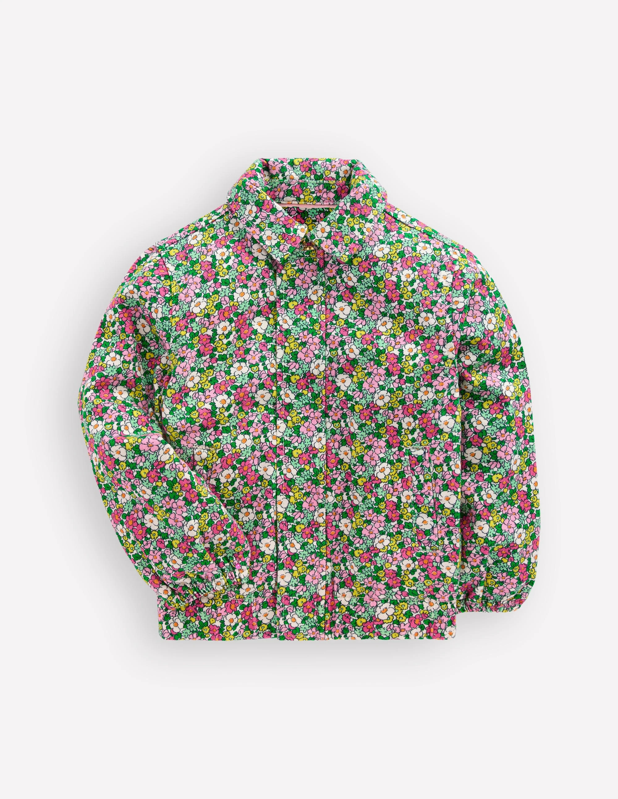 Twill Bomber Jacket-Multi Summer Flowerbed