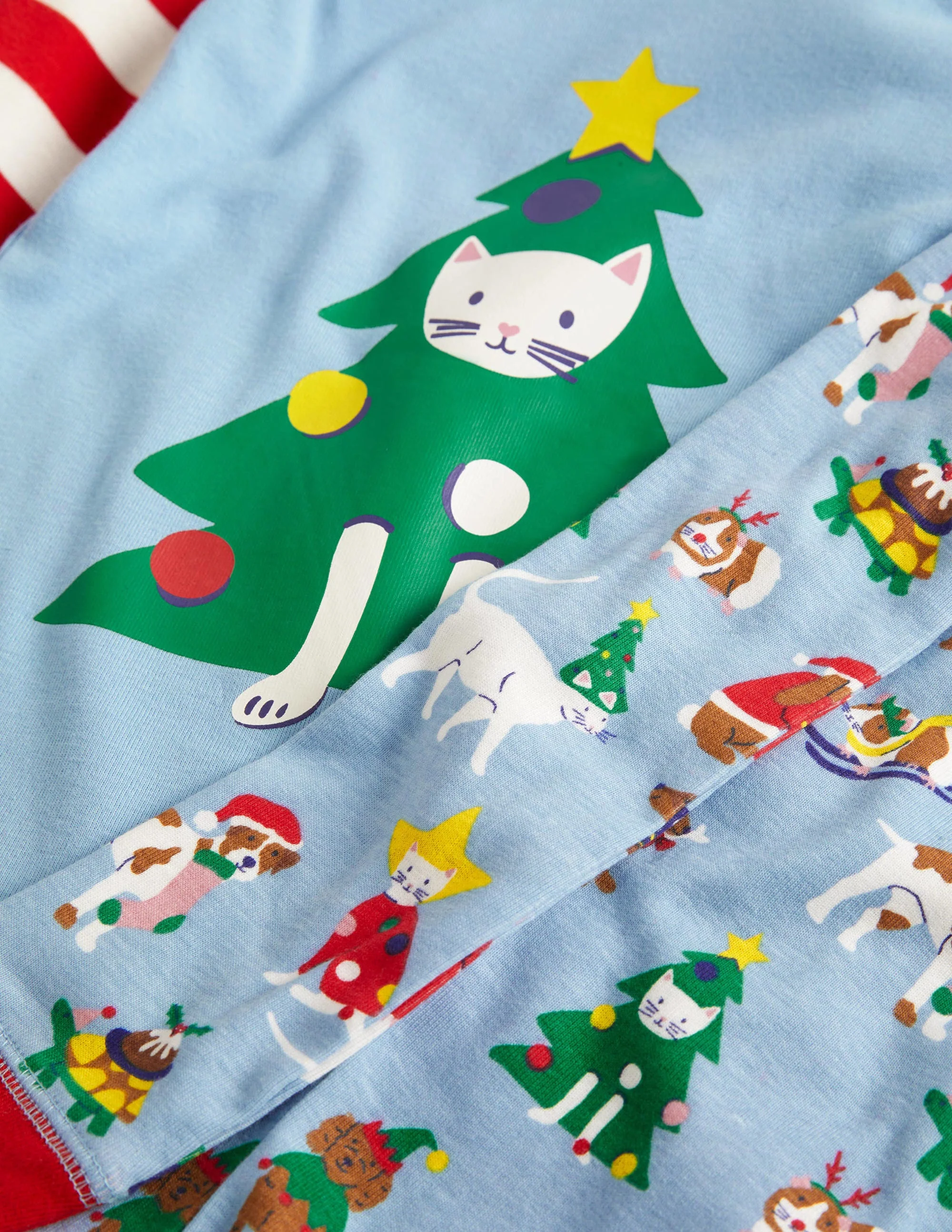 Twin Pack Snug Pajamas-Dusty Blue Festive Pets - Image 3