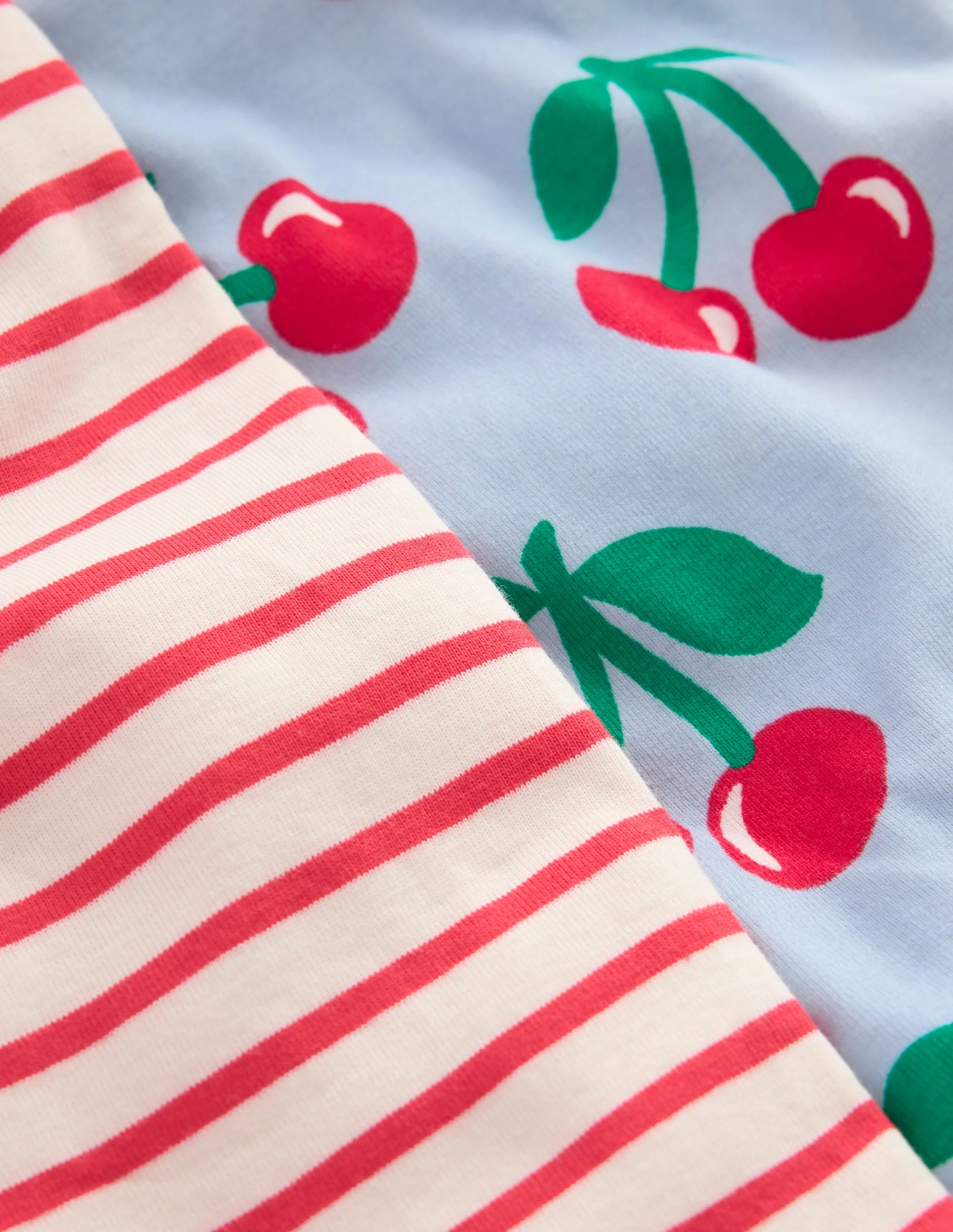 Twin Pack Snug Pajamas-Misty Blue Cherries - Image 3