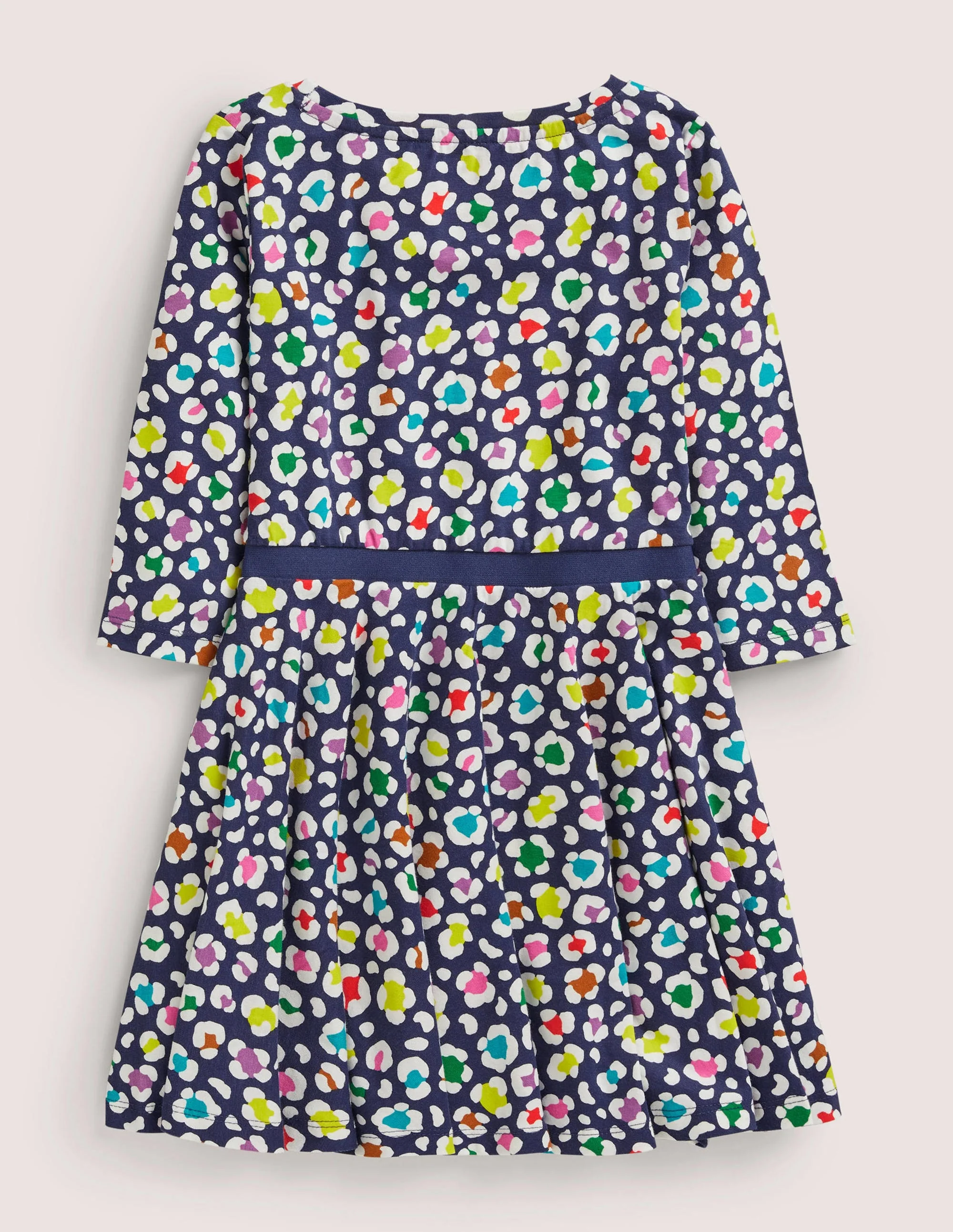 Twirly Skater Dress-Starboard Blue Leopard - Image 2