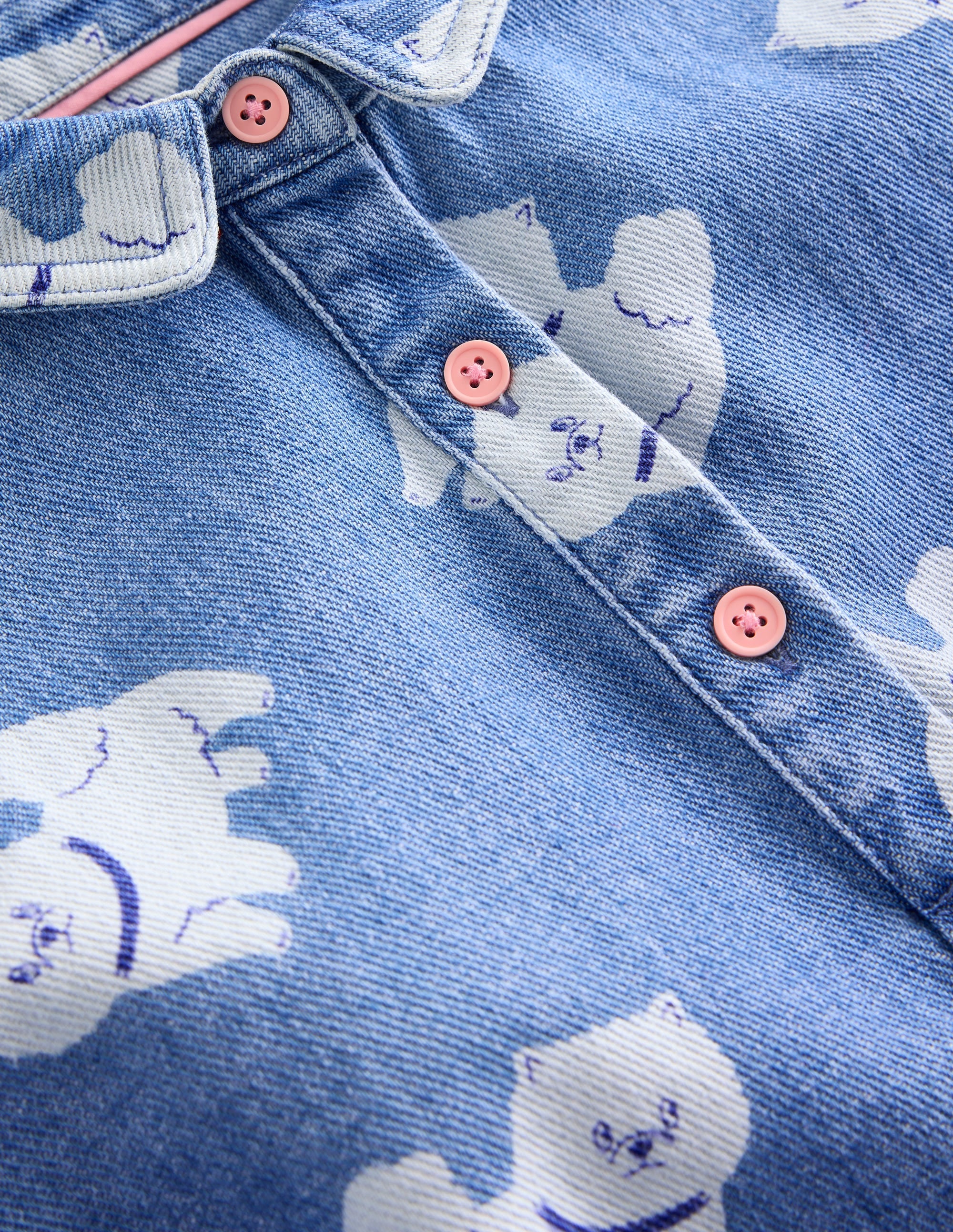 Utility Shirt Dress-Denim Dogs - Image 3
