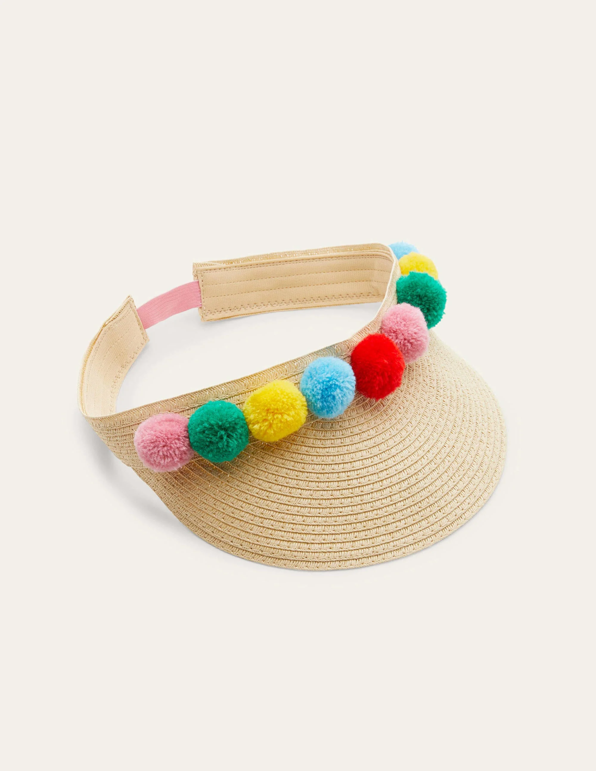 Visor-Multi Pom Poms