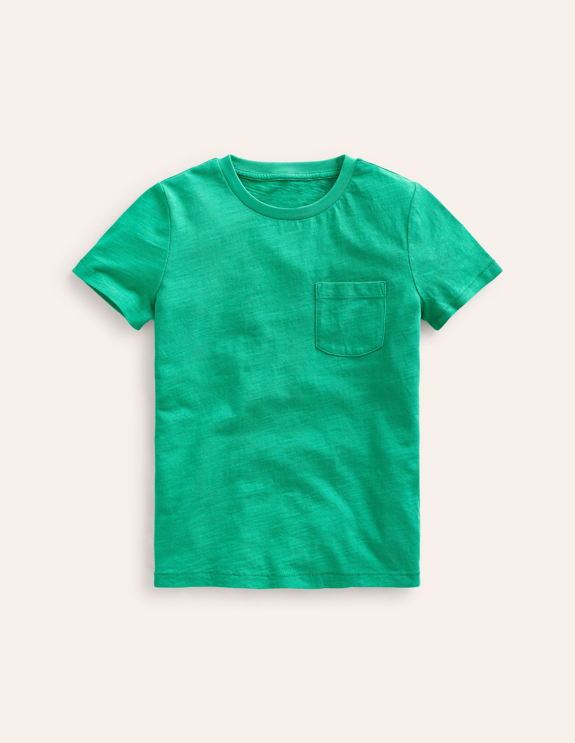 Washed Slub T-shirt-Jade Green