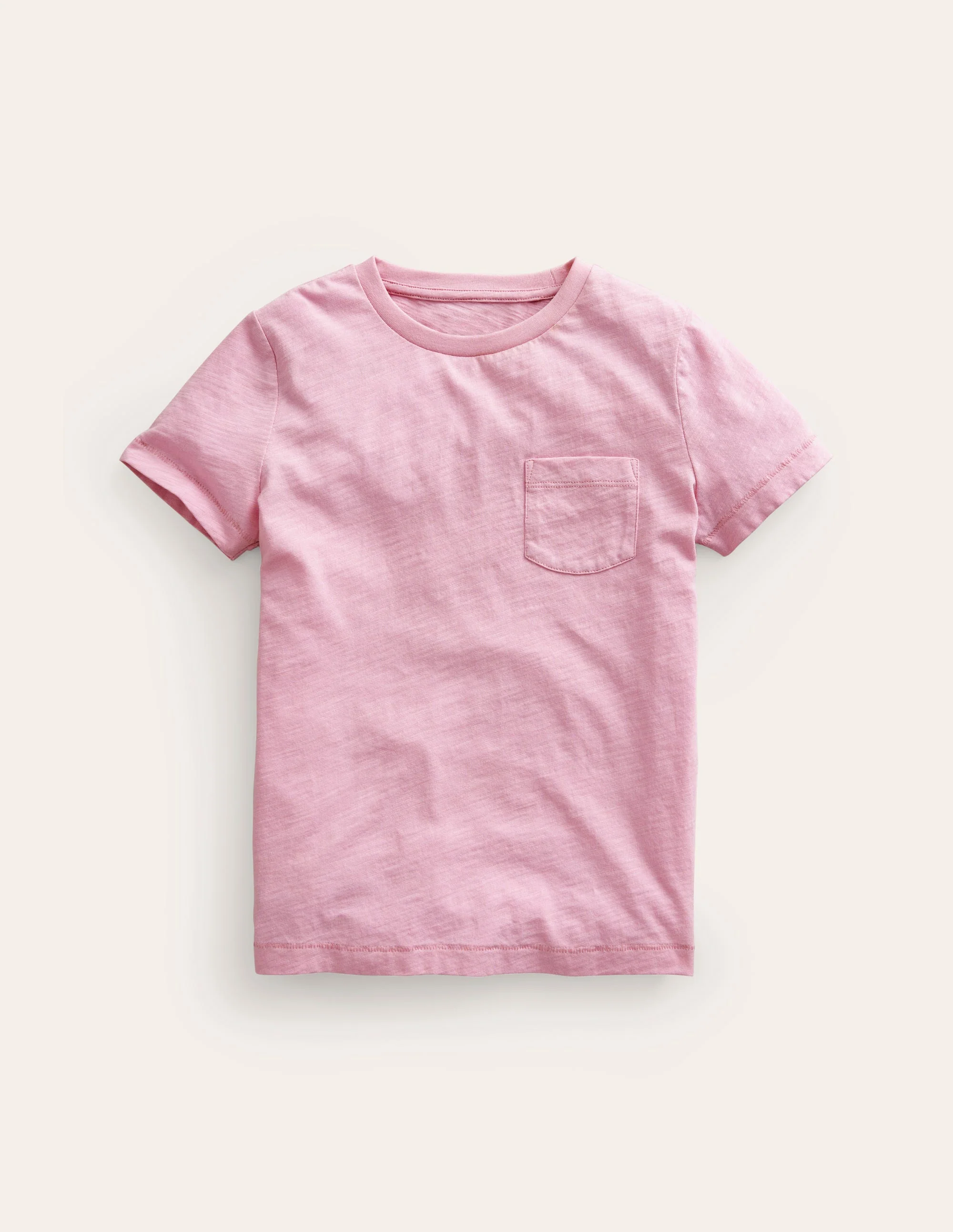 Washed Slub T-shirt-Sugared Almond Pink