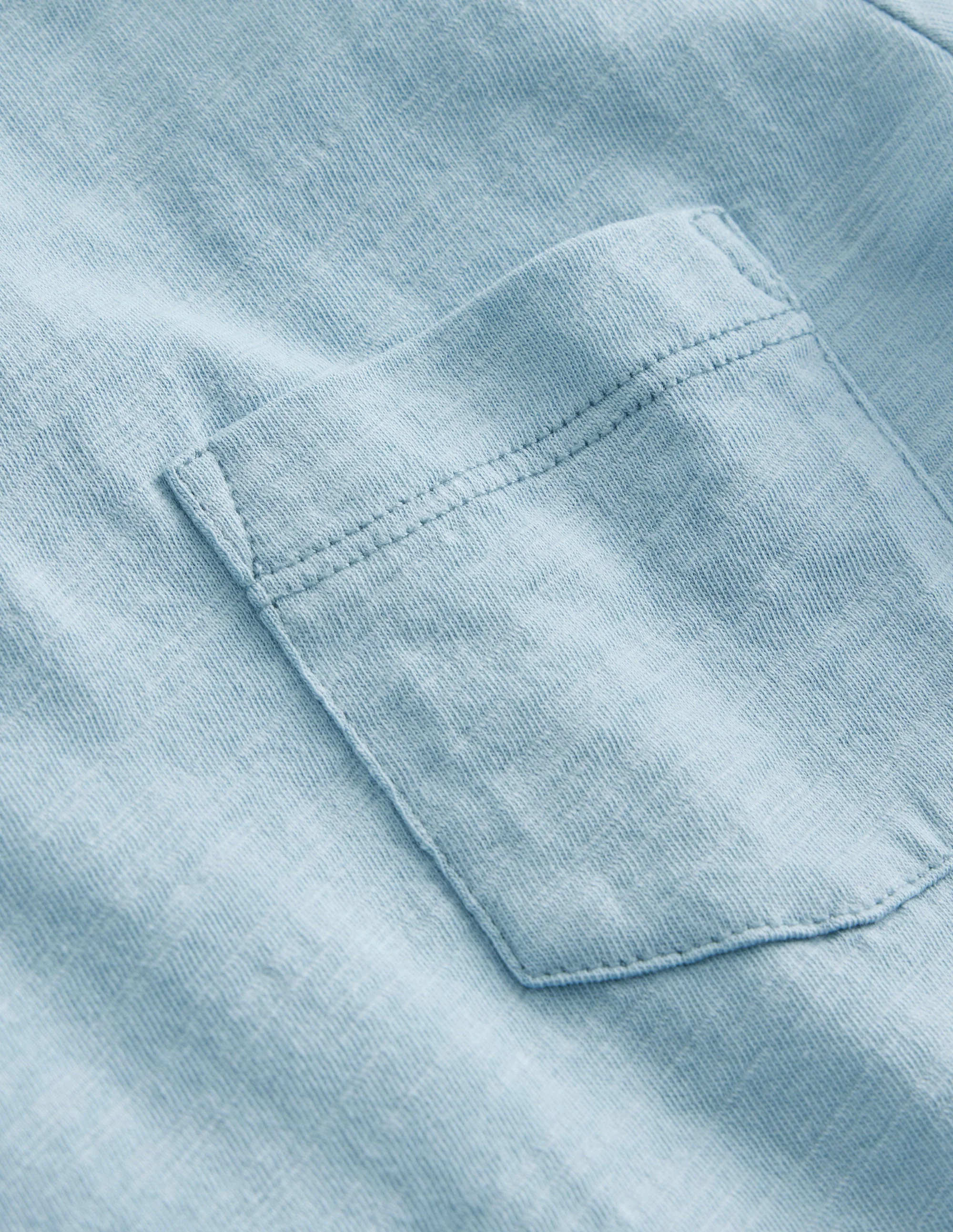 Washed Slub T-shirt-Vintage Blue - Image 3