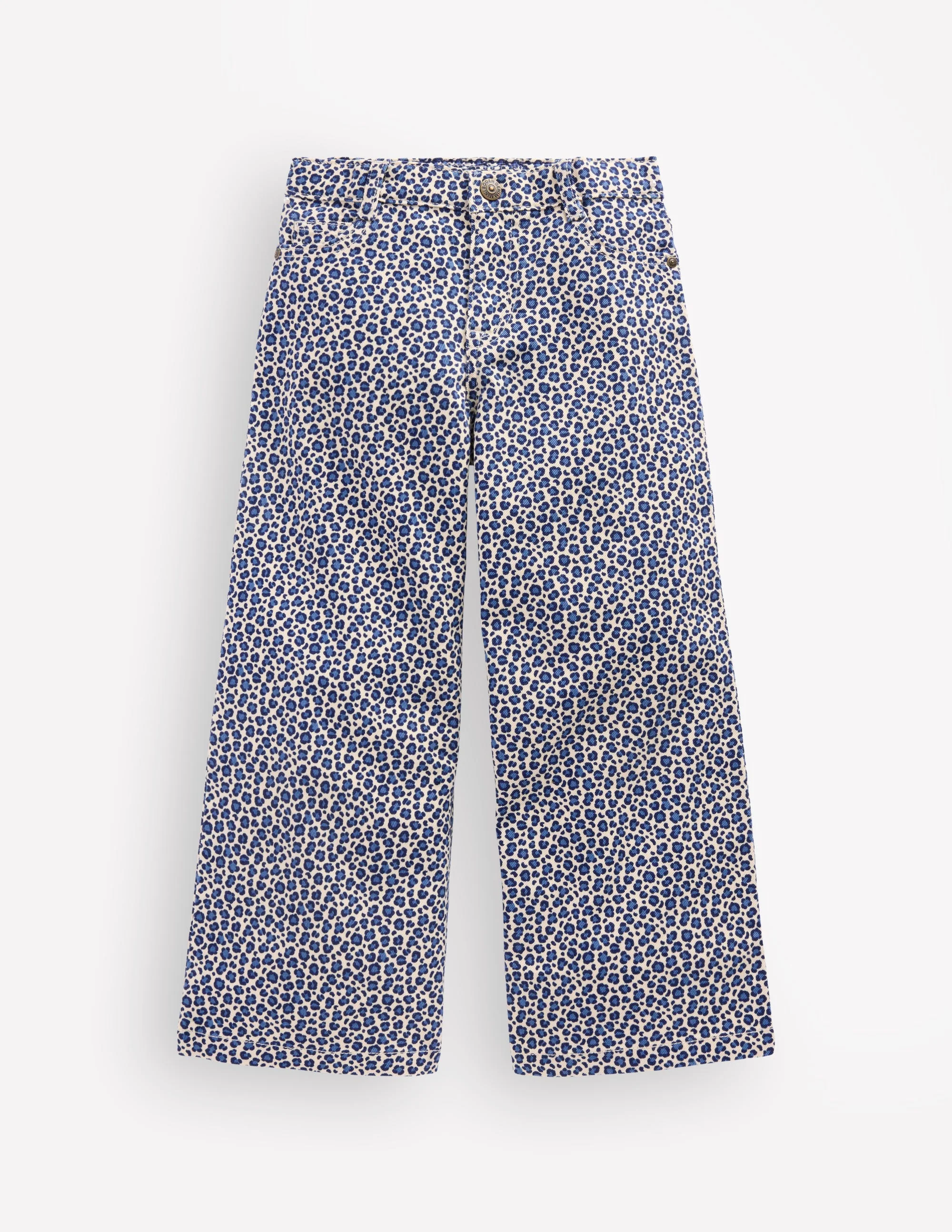 Wide Leg Jeans-Calico White/ Blue Leopard - Image 2