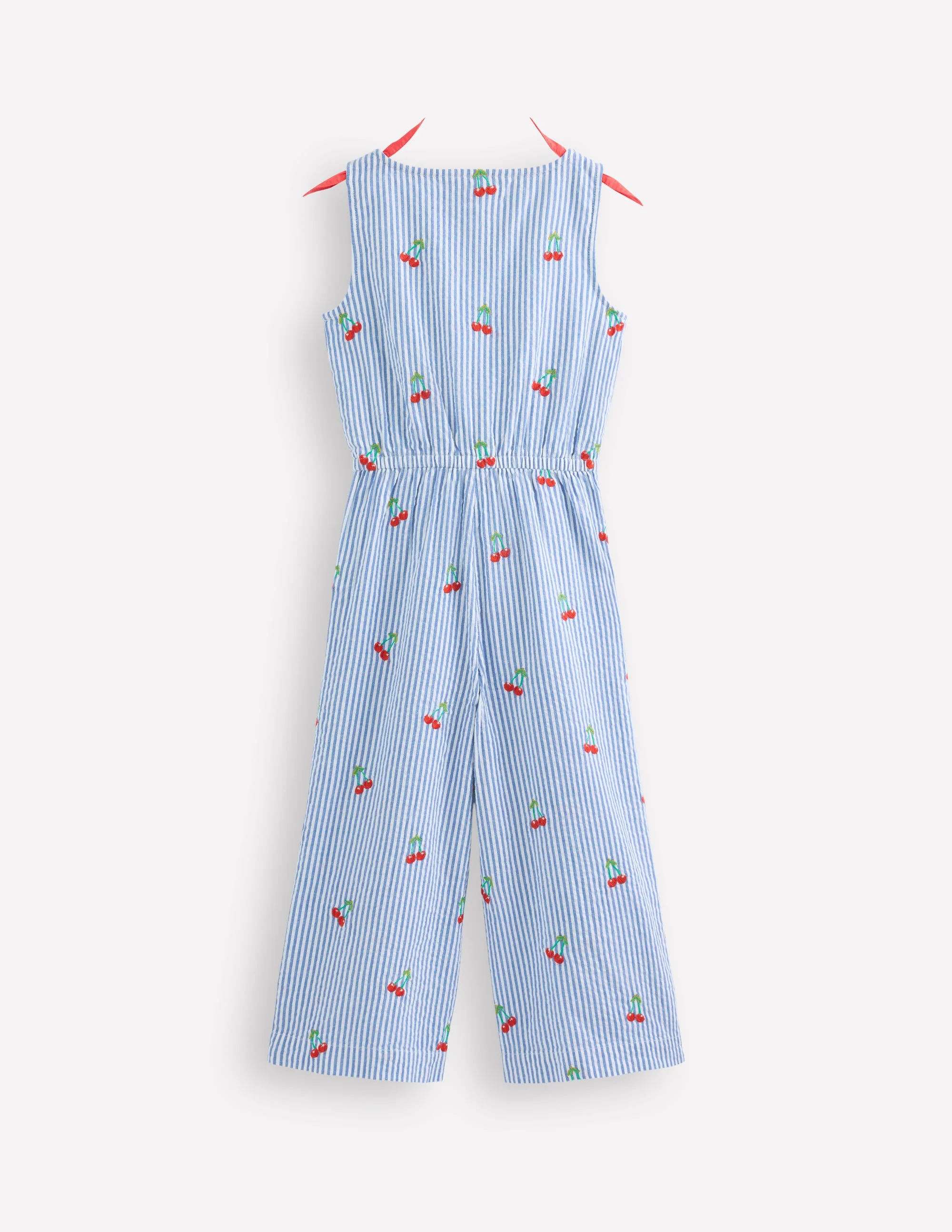 Wide Leg Jumpsuit-Cherry Embroidery - Image 2