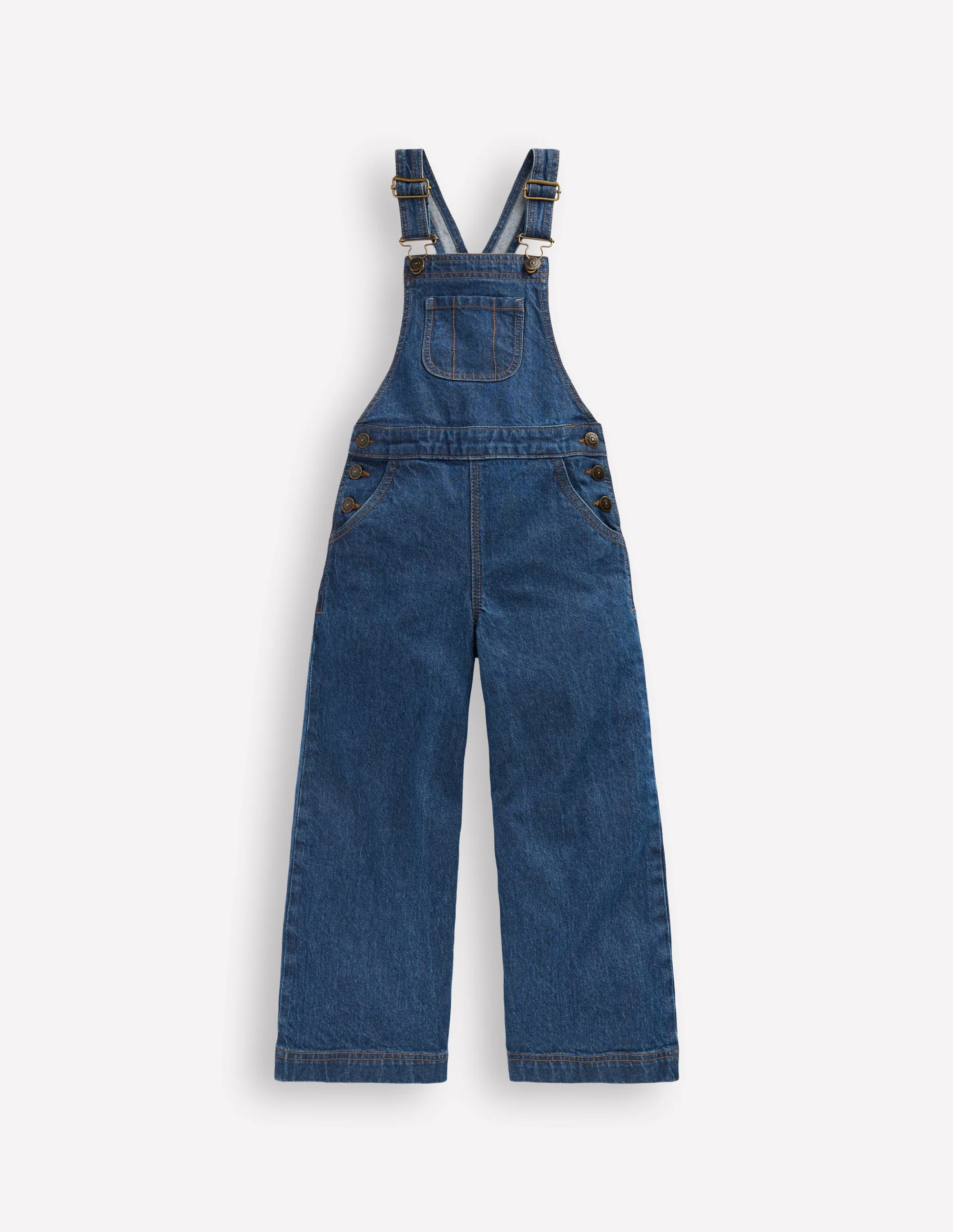 Wide Leg Overalls-Denim