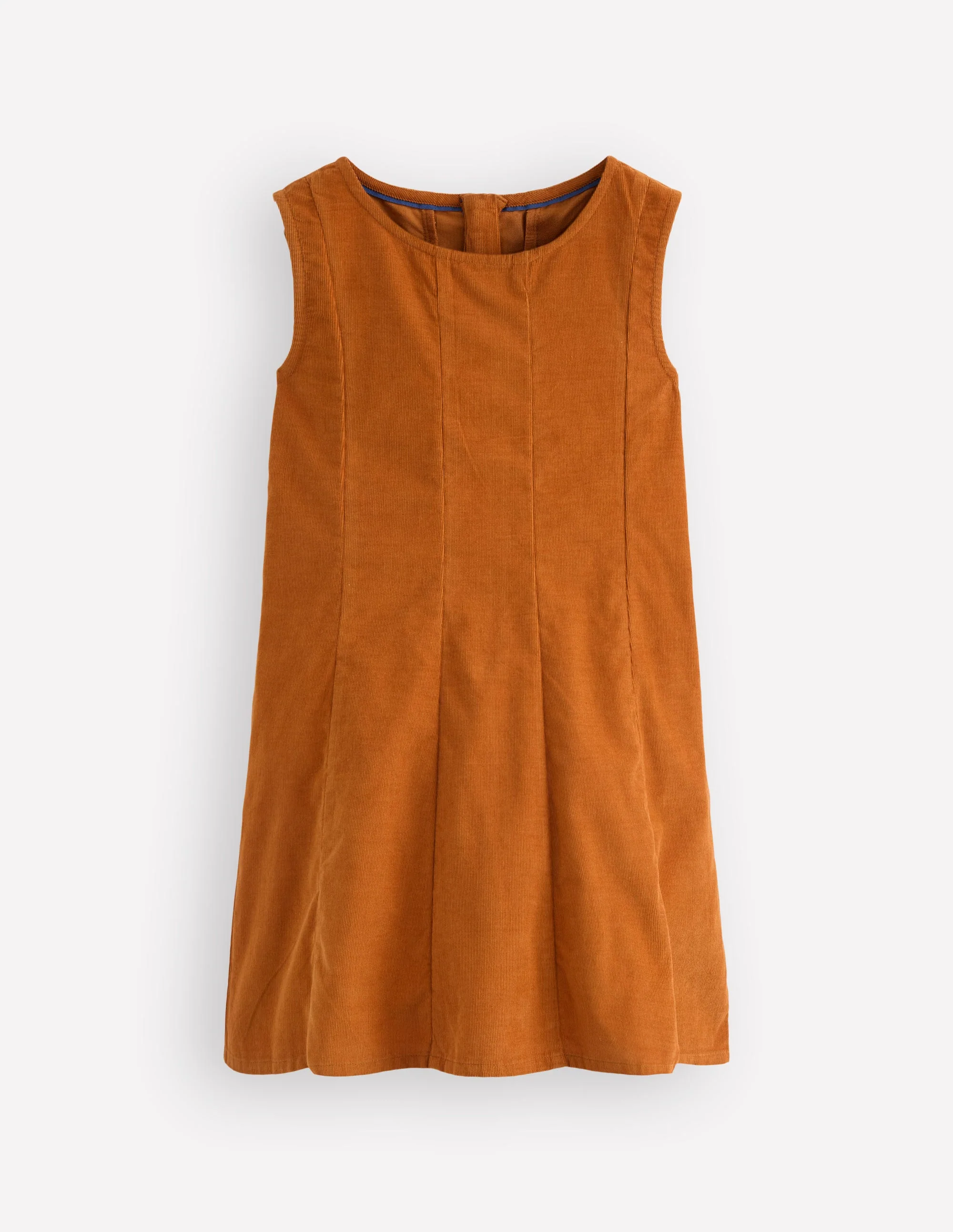 Willa Pinafore Dress-Cognac