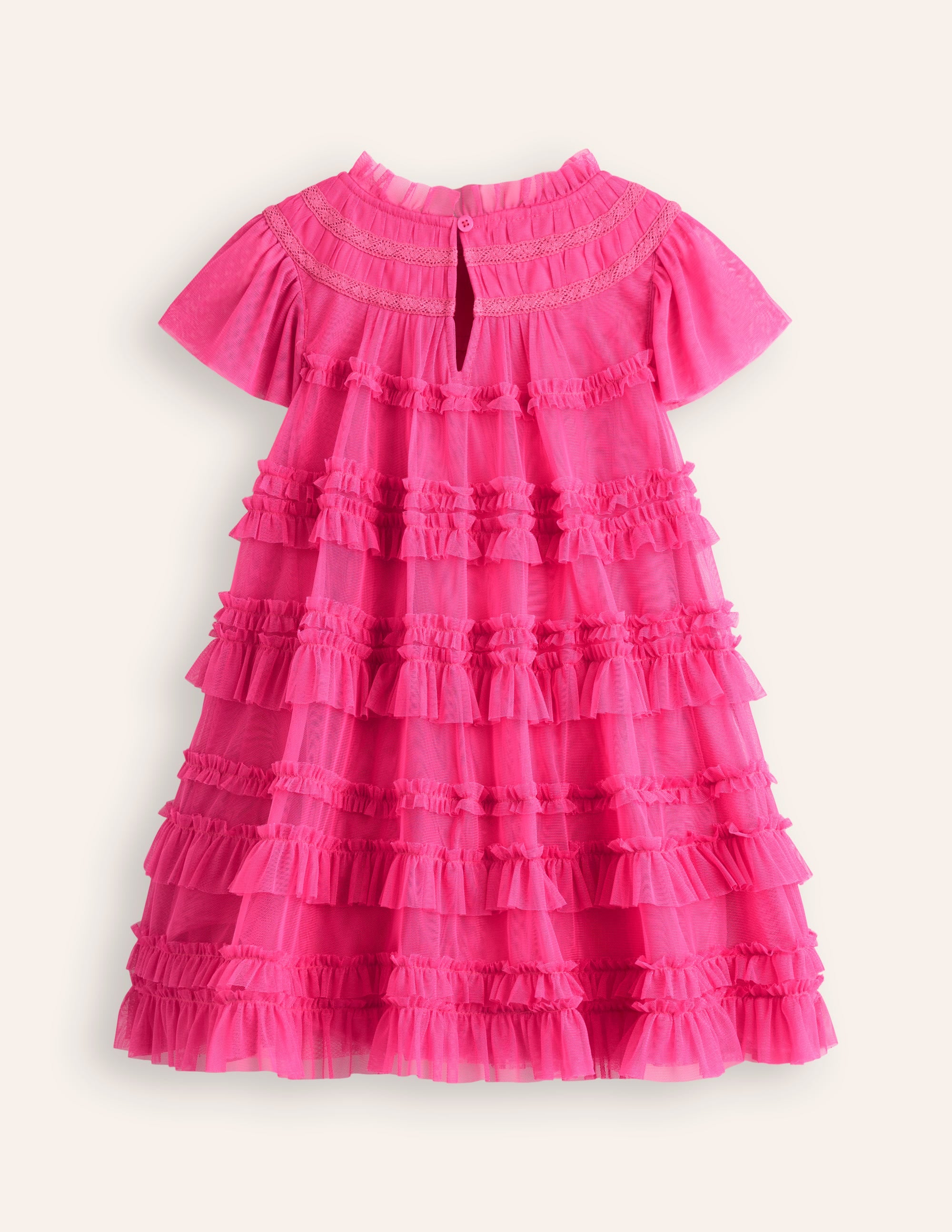 Winnie Tulle Tiered Dress-Rose Petal Pink - Image 2