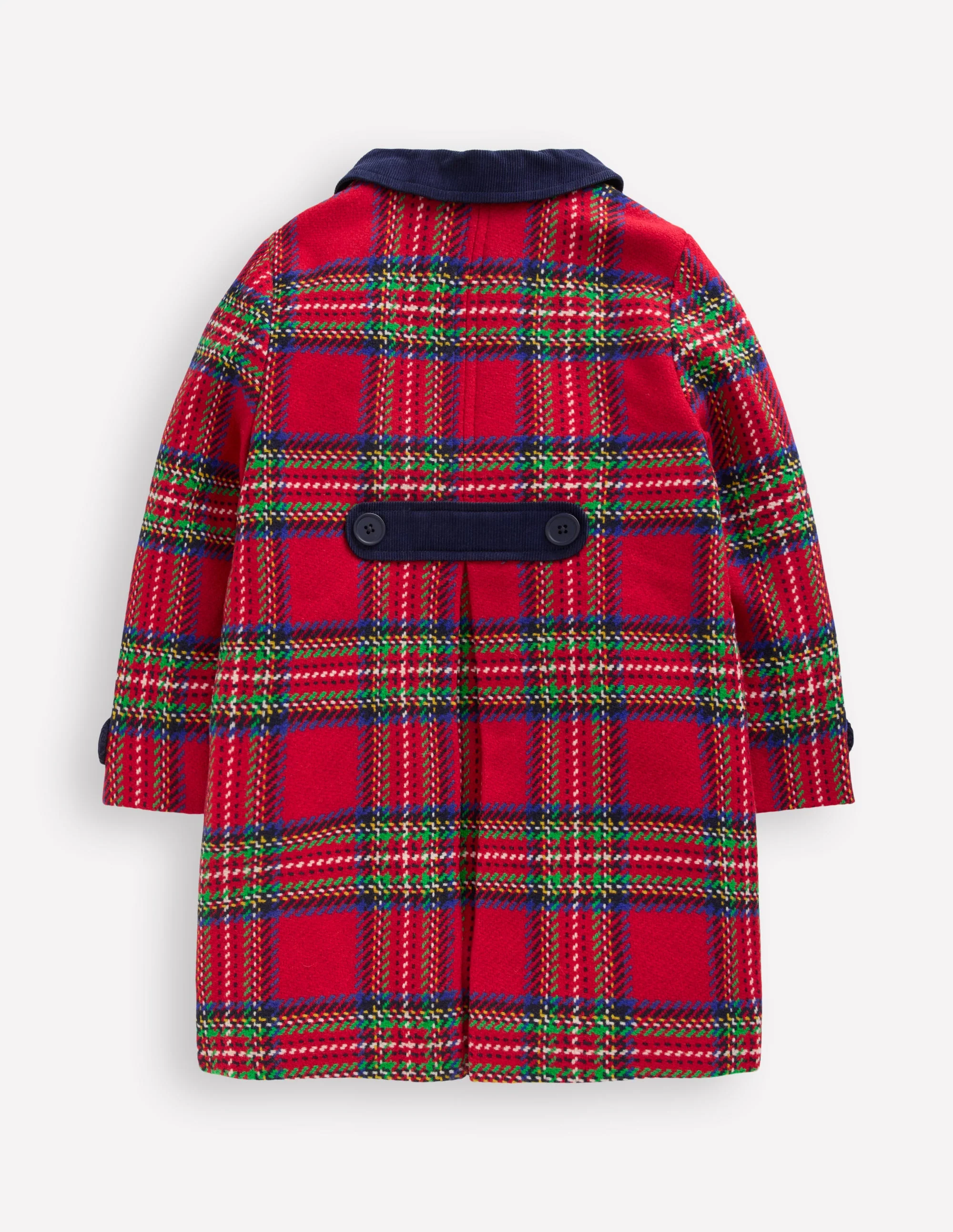 Wool Blend Coat-Red Check - Image 2