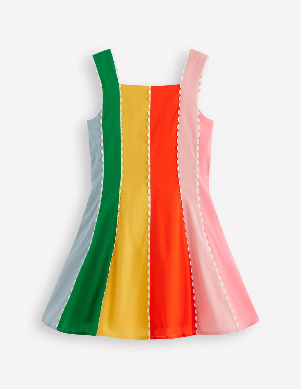 Woven Panel Dress-Multi Rainbow