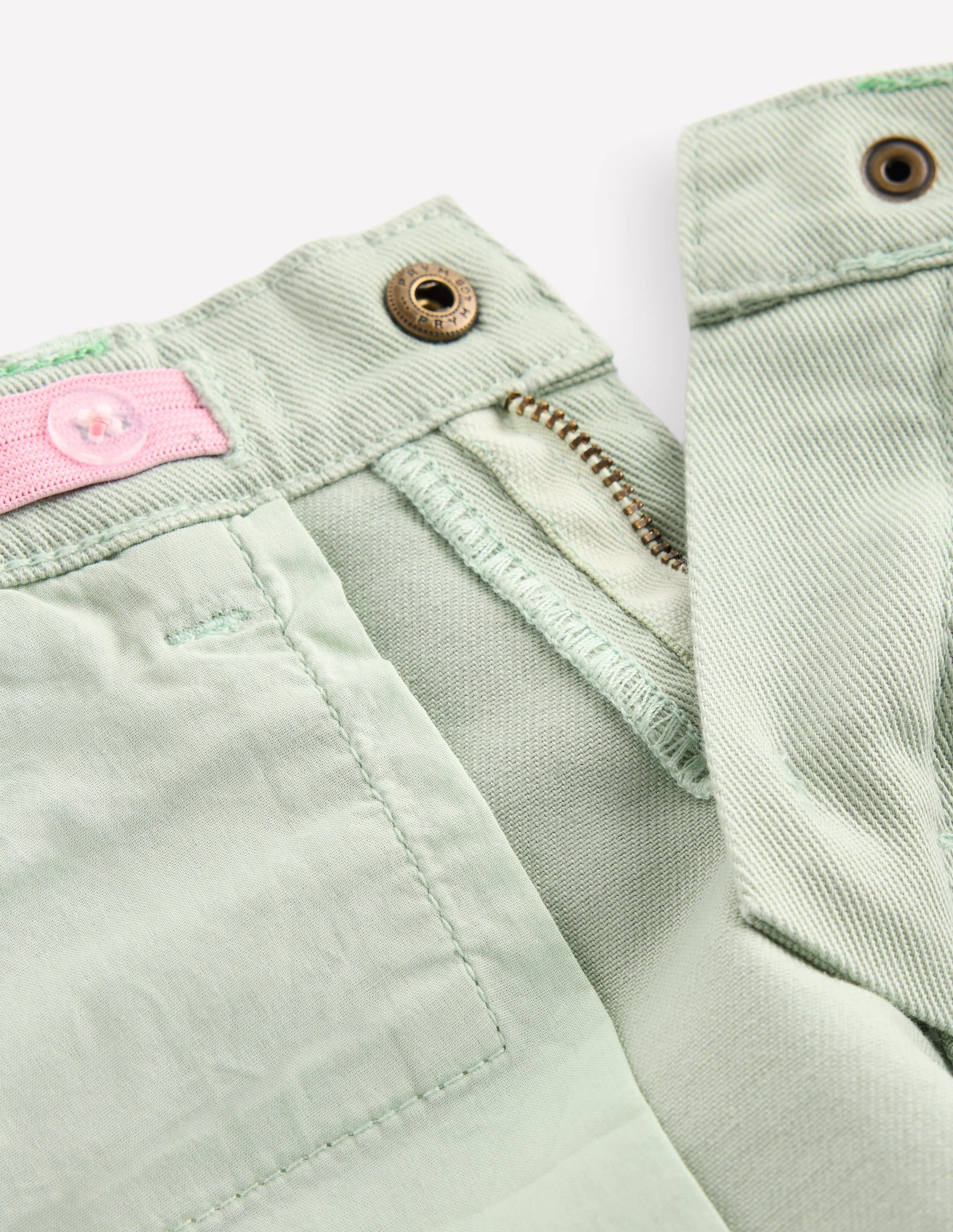 Woven Turn Back Short-Pale Green - Image 4