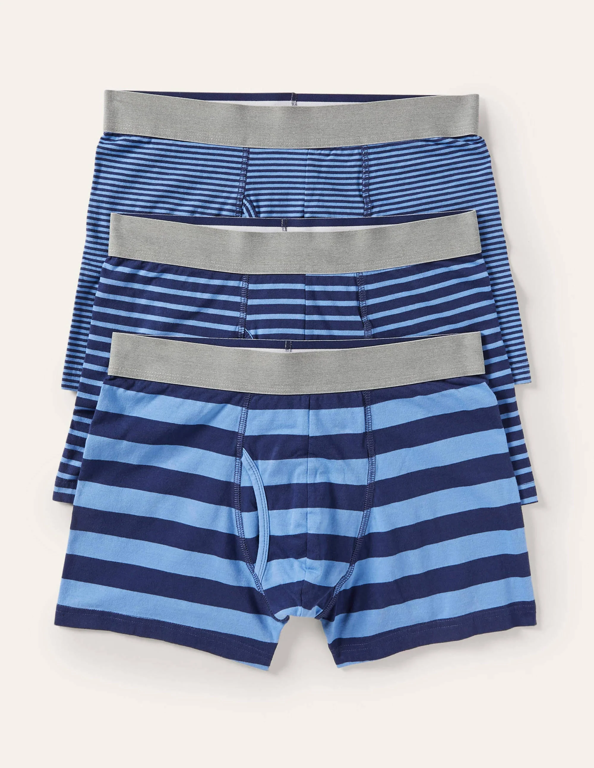 3 Pack Jersey Boxers-Blues Stripe Pack
