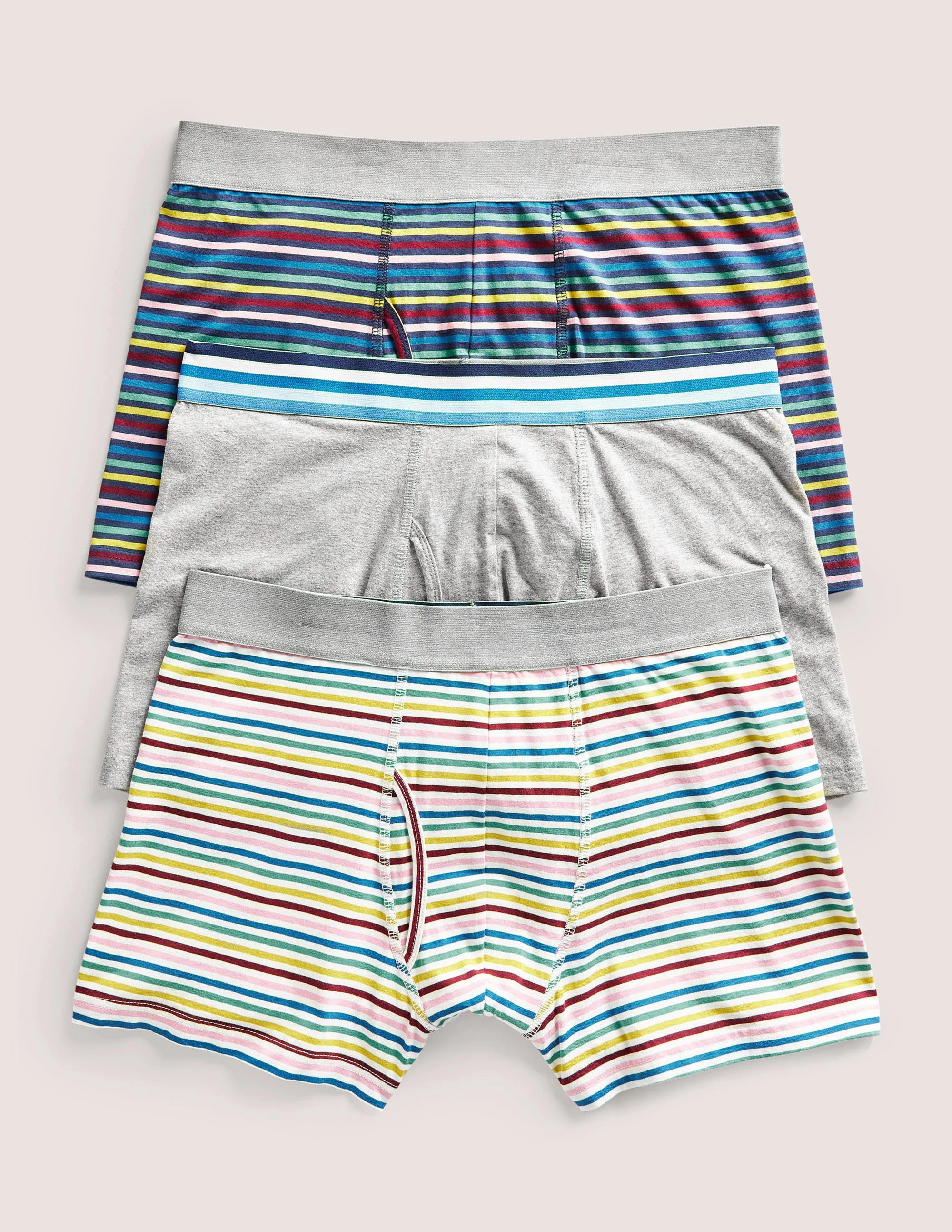 3 Pack Jersey Boxers-Multi Stripe Pack