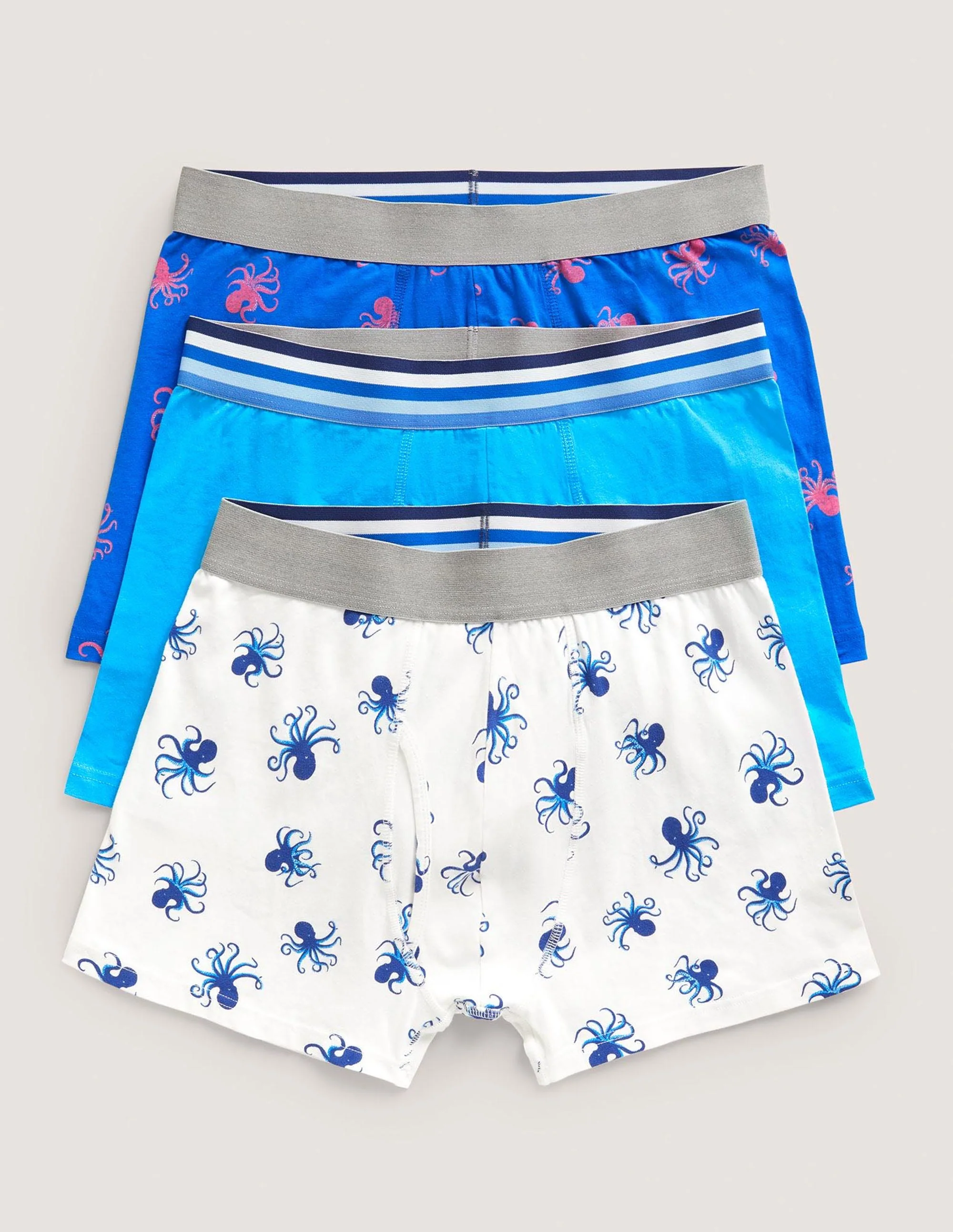 3 Pack Jersey Boxers-Octopus